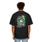 Heavy Oversized Tee - Dance Macabre Graphic Tee for Halloween & Party Wear.