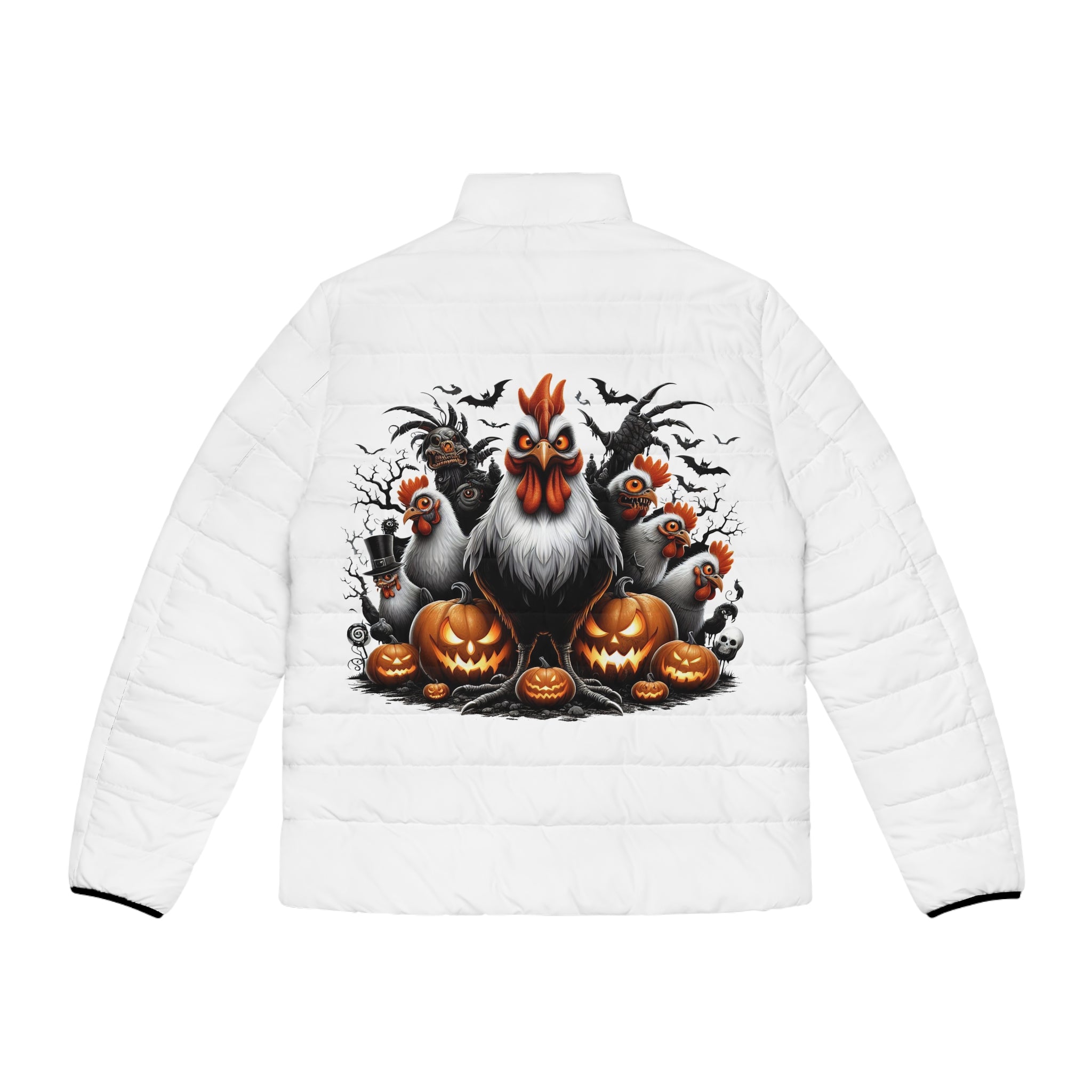 Halloween Chikens Puffer Jacket