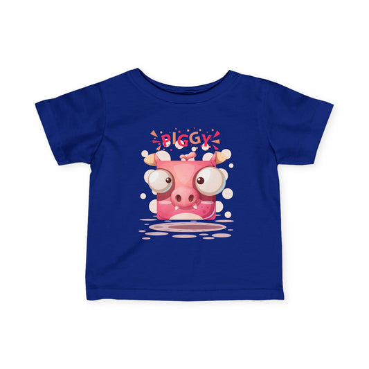 Cute Piggy Graphic Infant Jersey Tee - Fun Baby Shirt for Celebrations