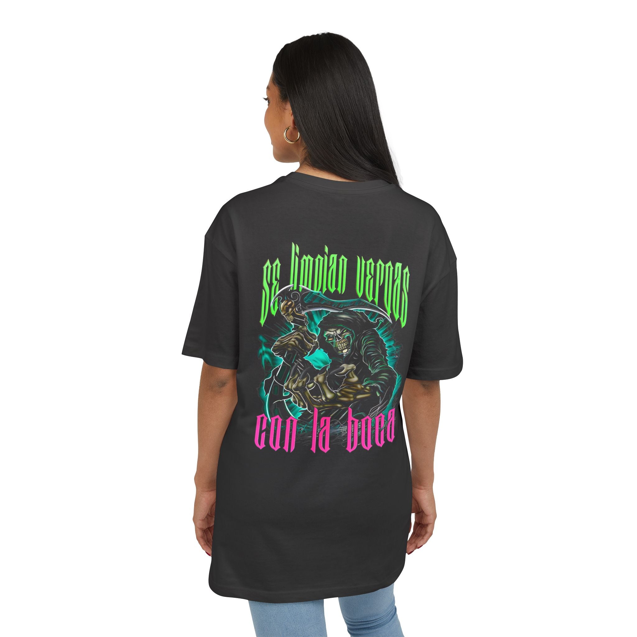 Unisex Heavy Oversize Tee - 'Se Limpian Versos Con La Boca' Graphic Tee for Casual Vibes
