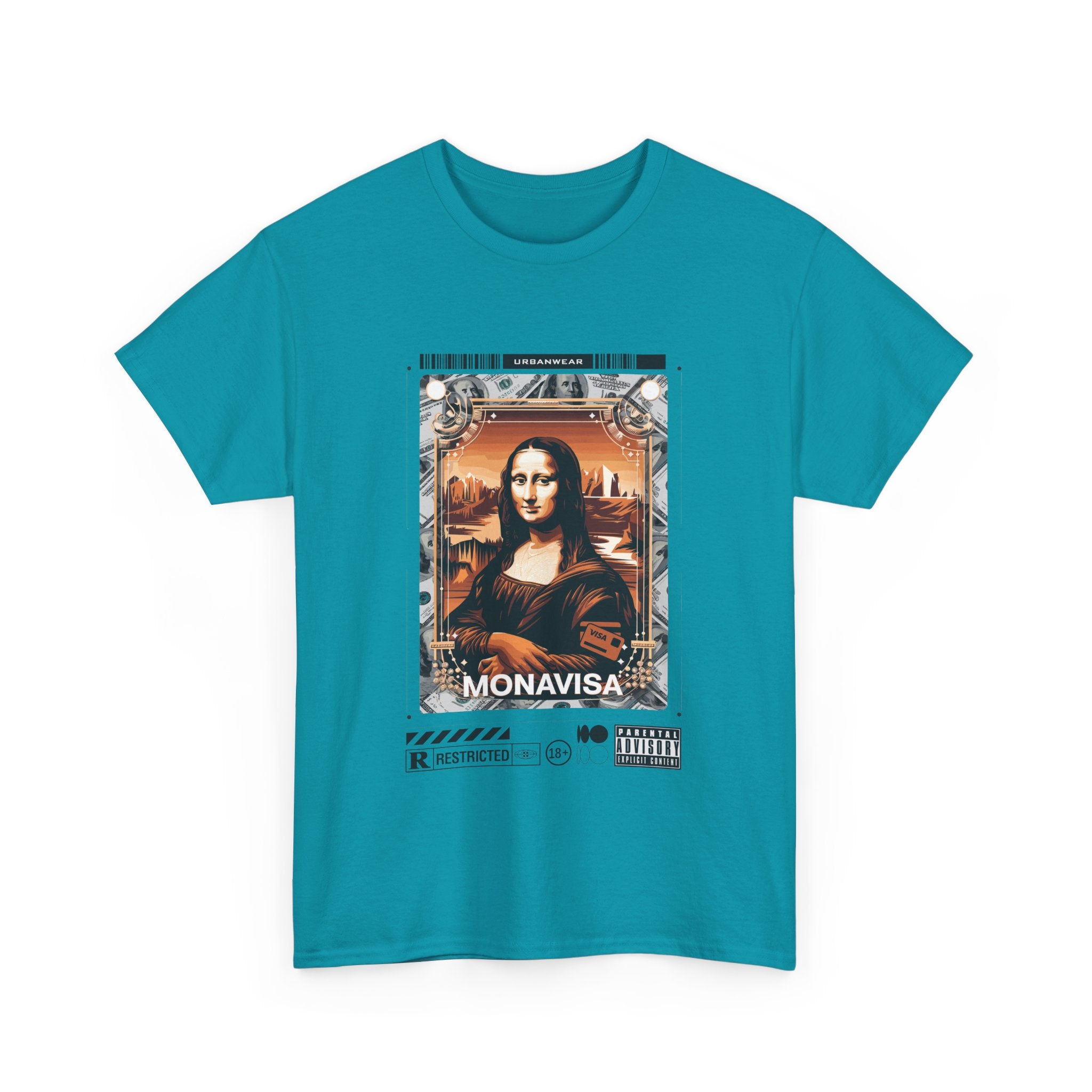 Mona Lisa Inspired Unisex Heavy Cotton Tee - Art Lover's Statement Shirt