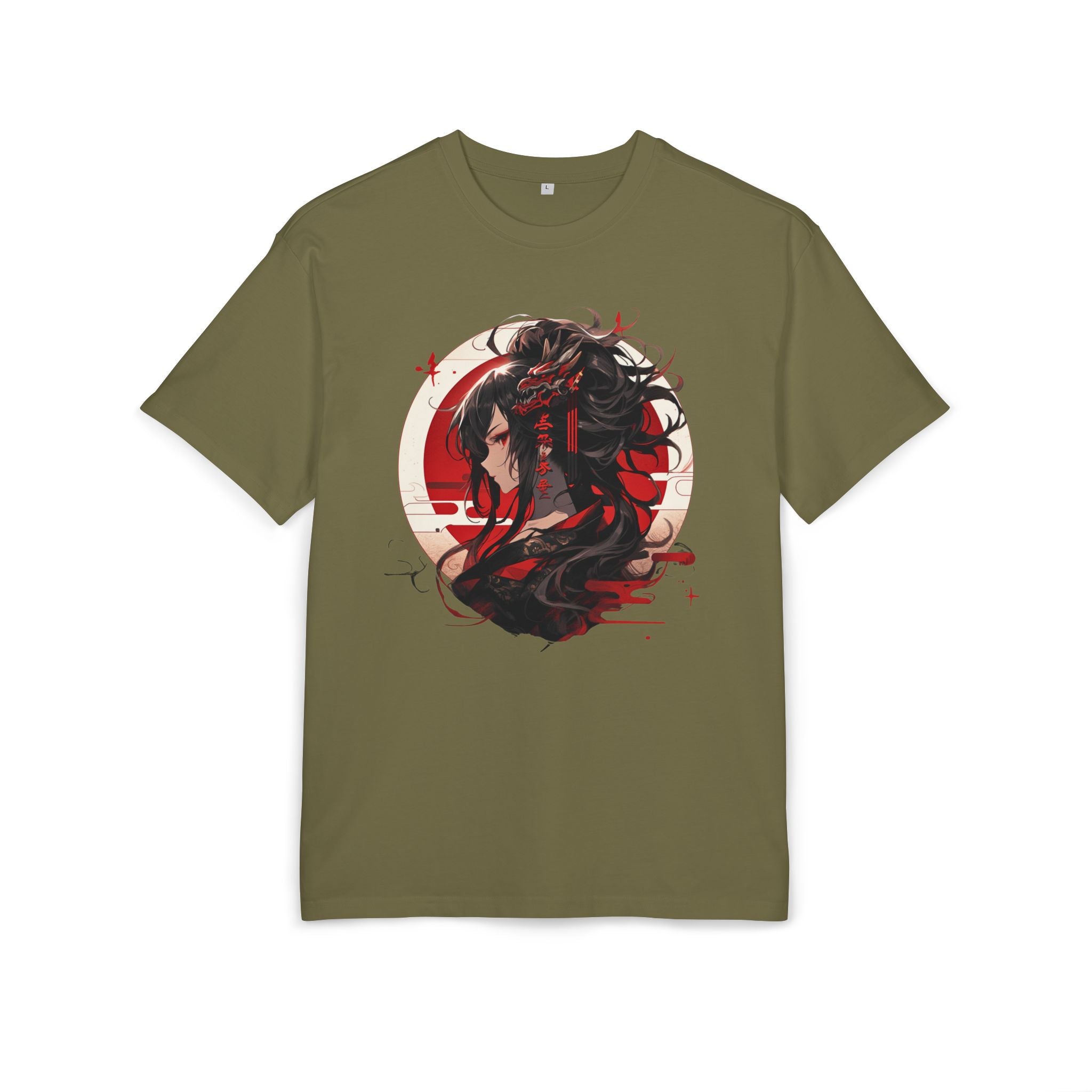 Anime Dragon Girl Unisex Heavy Oversize Tee