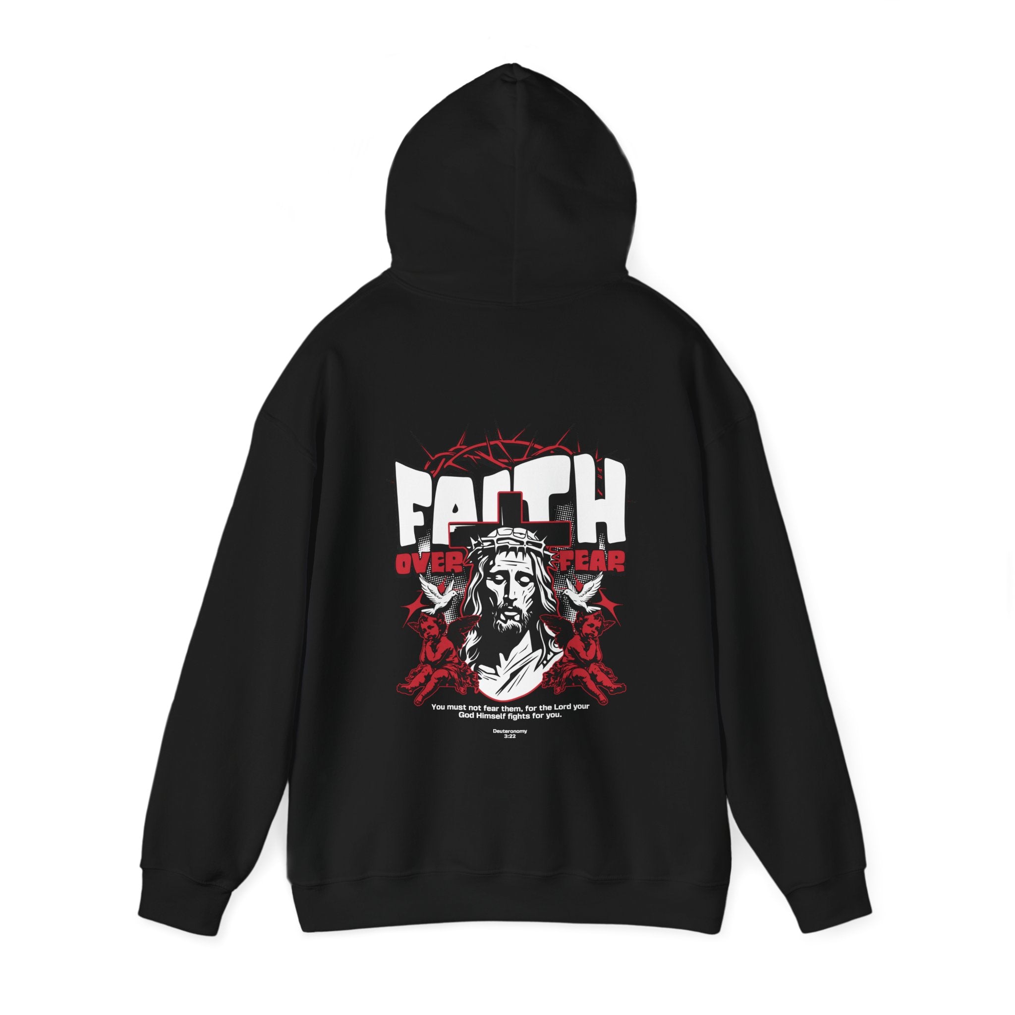 Faith Over Fear Hoodie - Unisex Heavy Blend™ Sweatshirt, Inspirational Religious Apparel