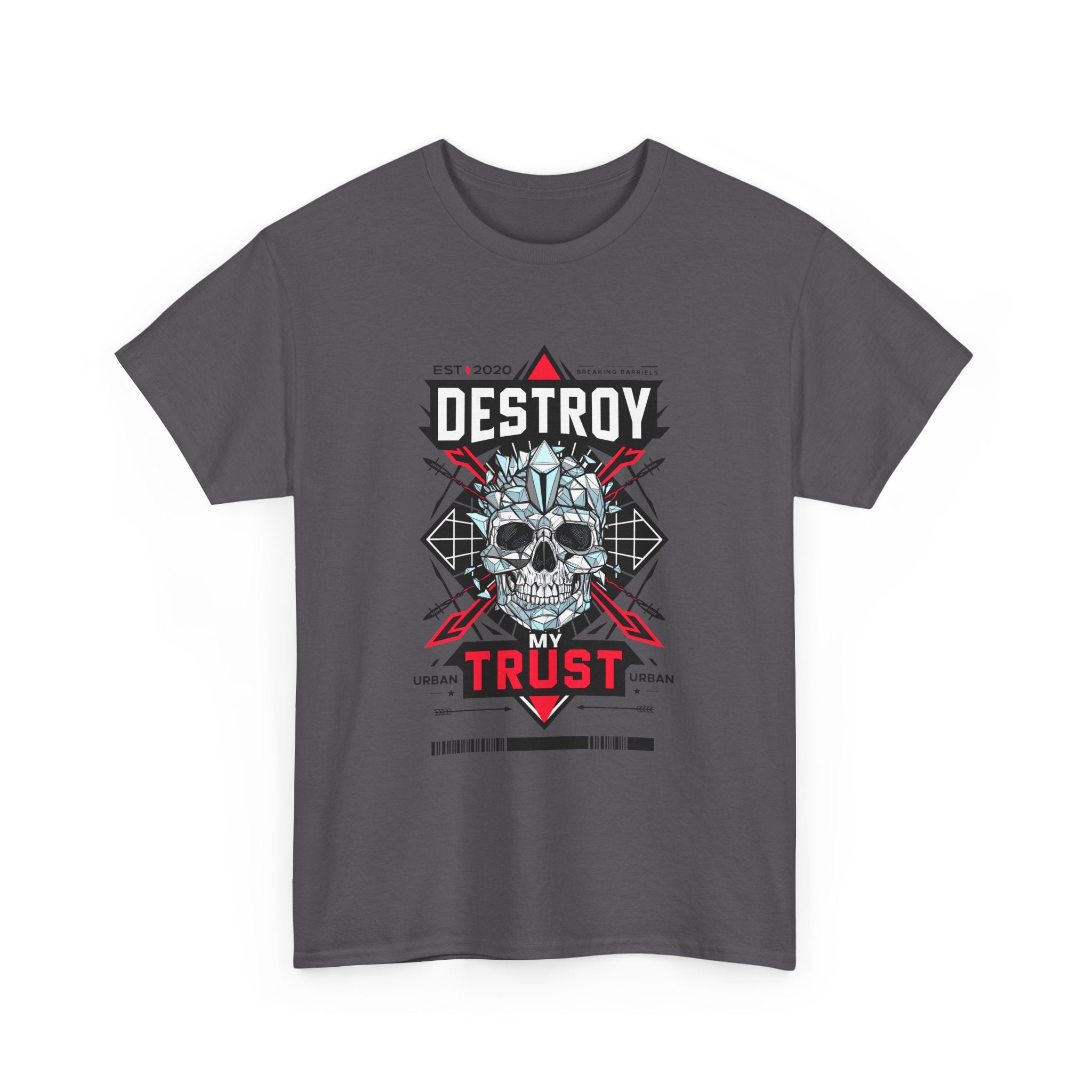 Urban Skull Graphic Tee - "DESTROY MY TRUST"