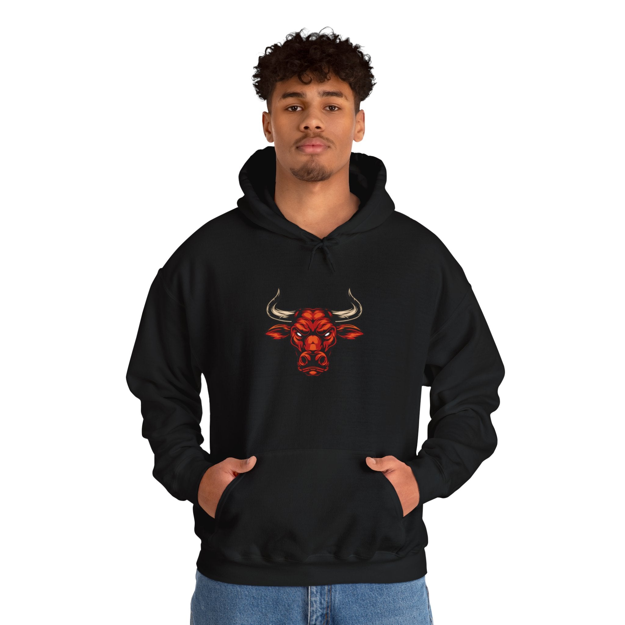 Chicago Bulls Vintage Hoodie - Unisex Heavy Blend Sweatshirt with Bold Bull Design