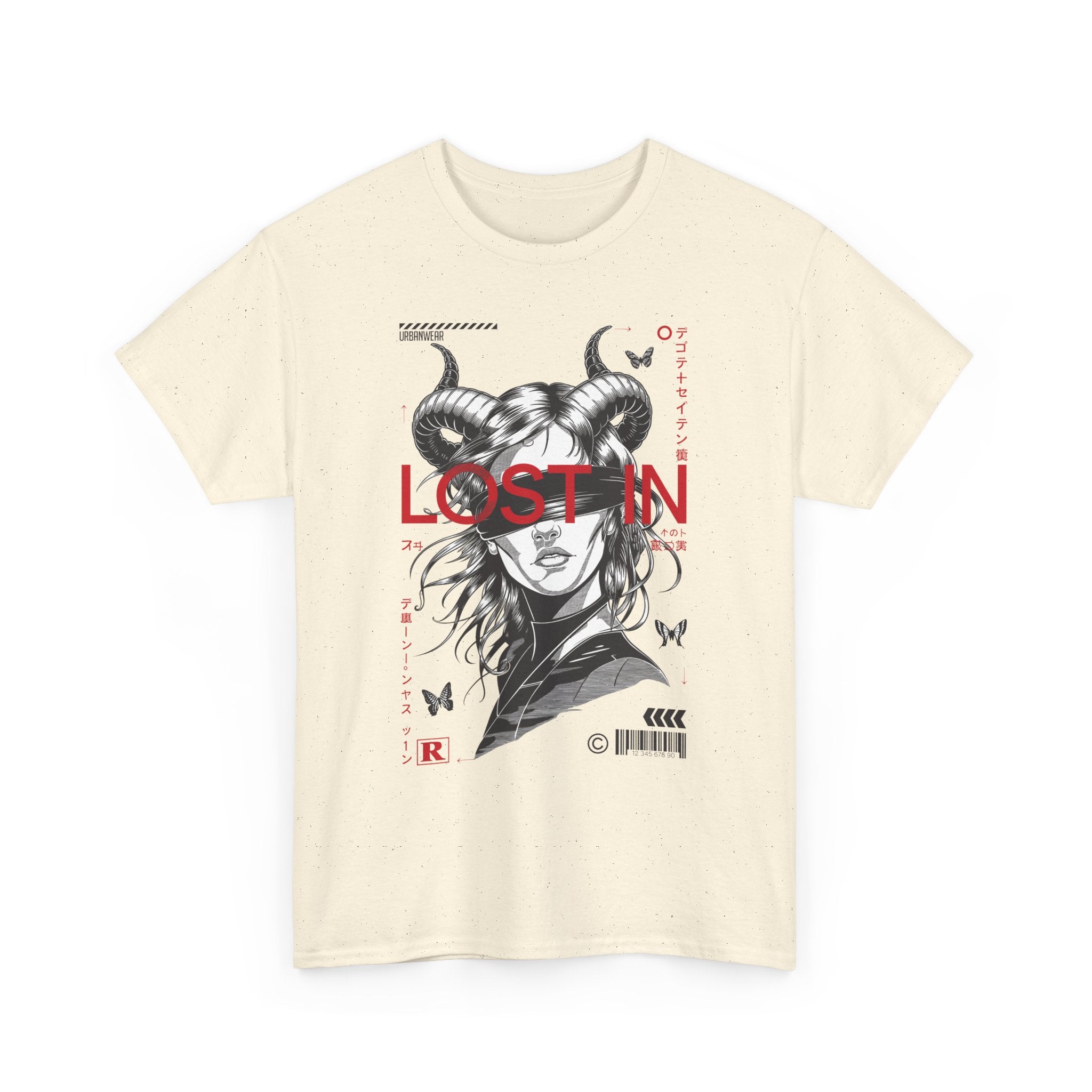 Lost In Unisex Heavy Cotton Tee - Artistic Graphic Tee for Creative Spirits