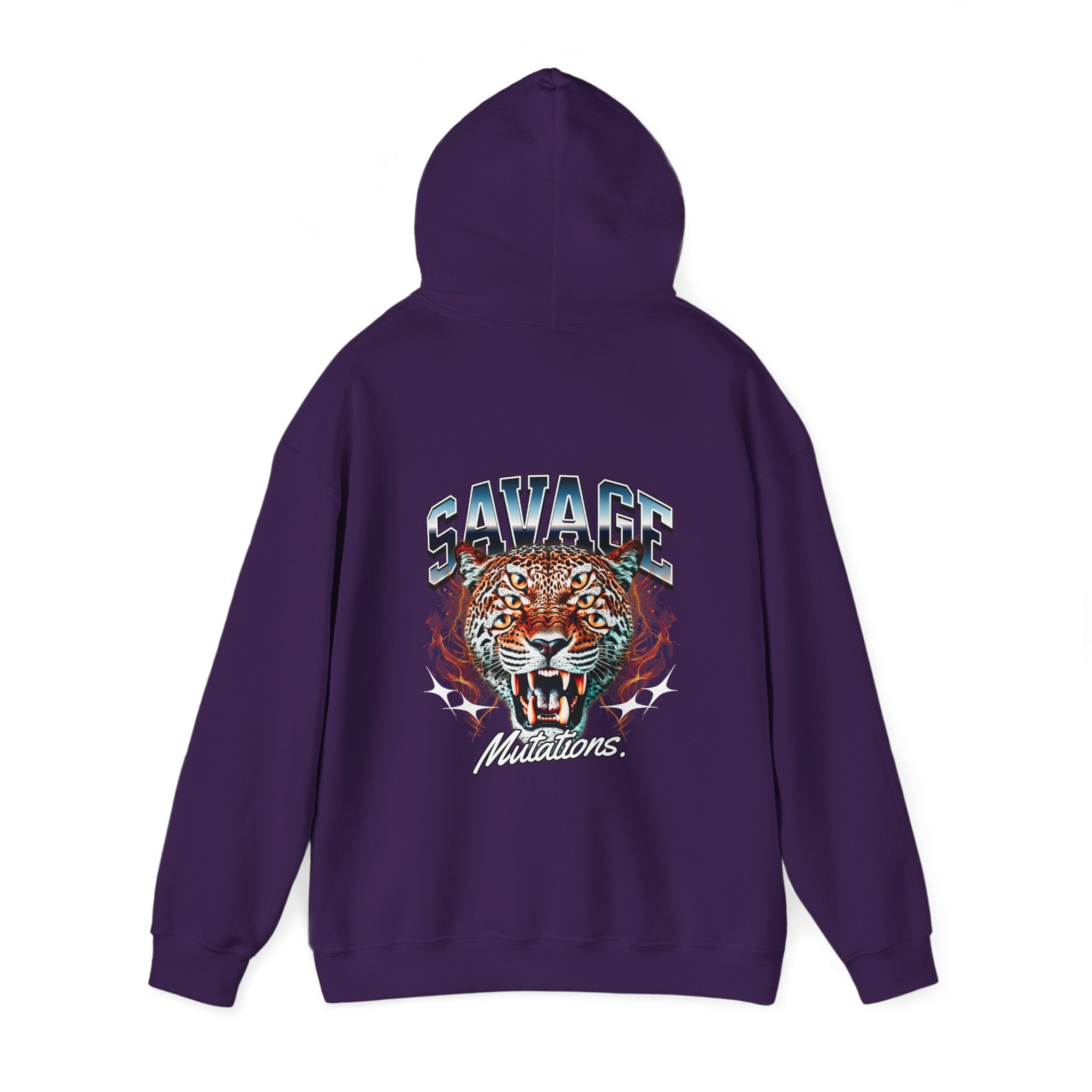 Savage Tiger Unisex Heavy Blend Hooded Sweatshirt - Bold Graphic Design for Animal Lovers