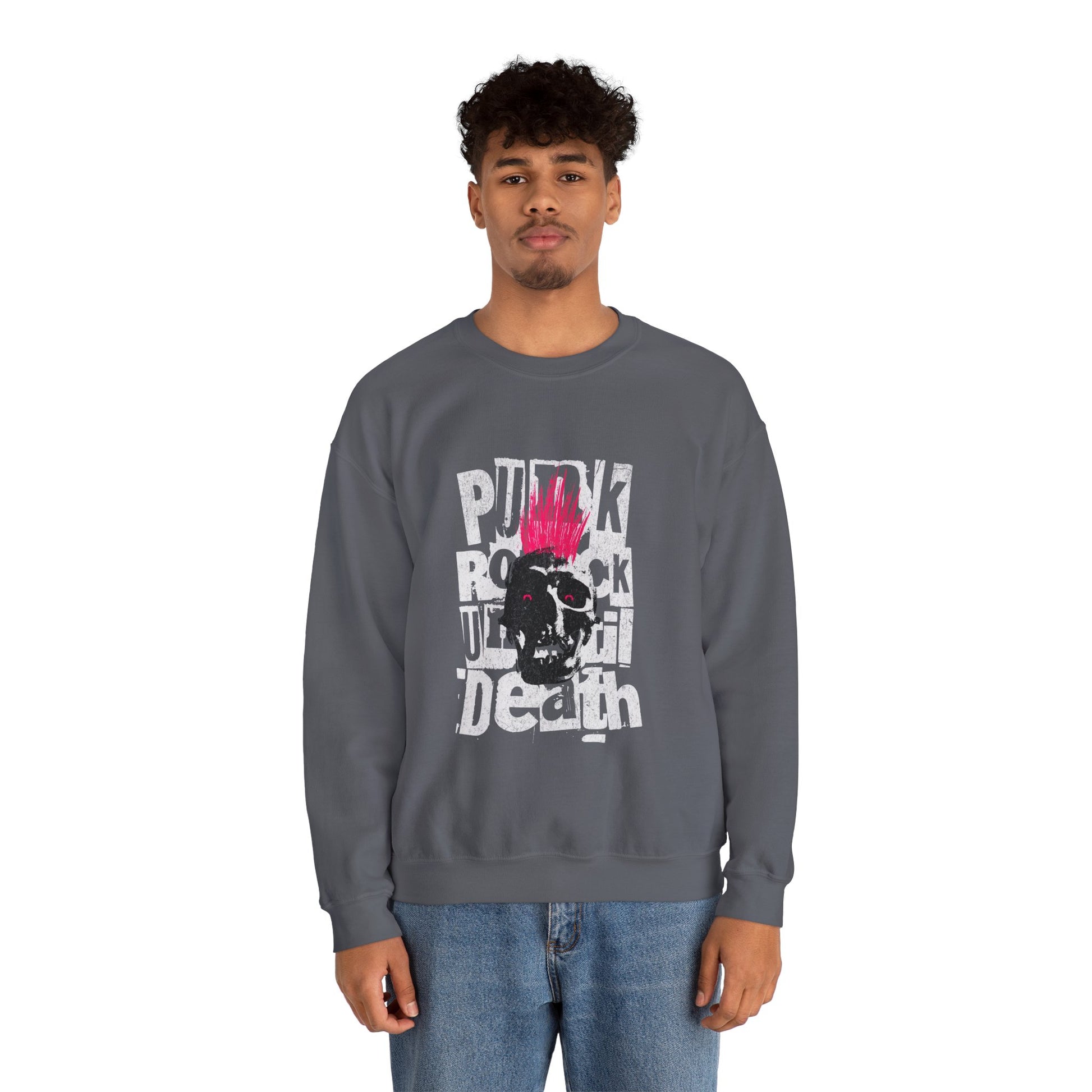 Punk Rock Skull Sweatshirt - Unisex Heavy Blend™ Crewneck.