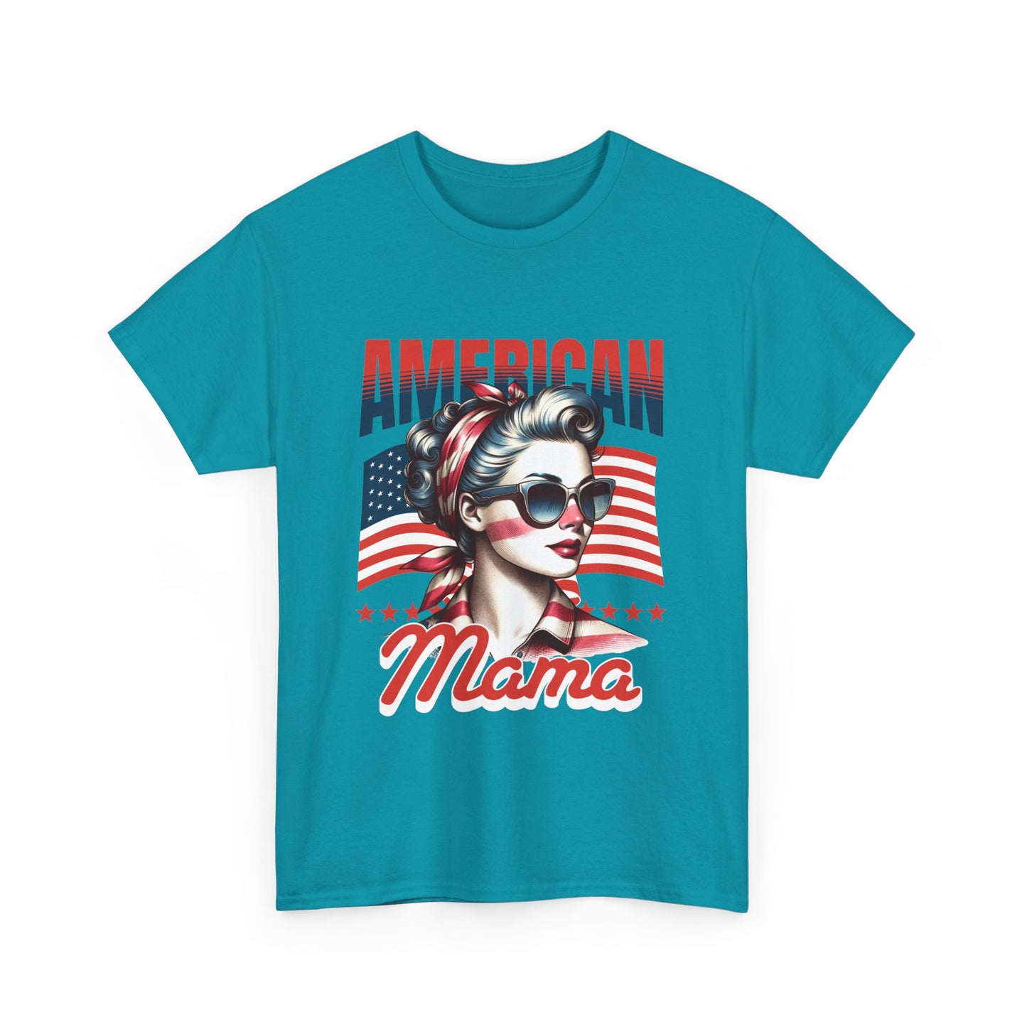 American Mama Graphic Tee - Unisex Heavy Cotton T-Shirt