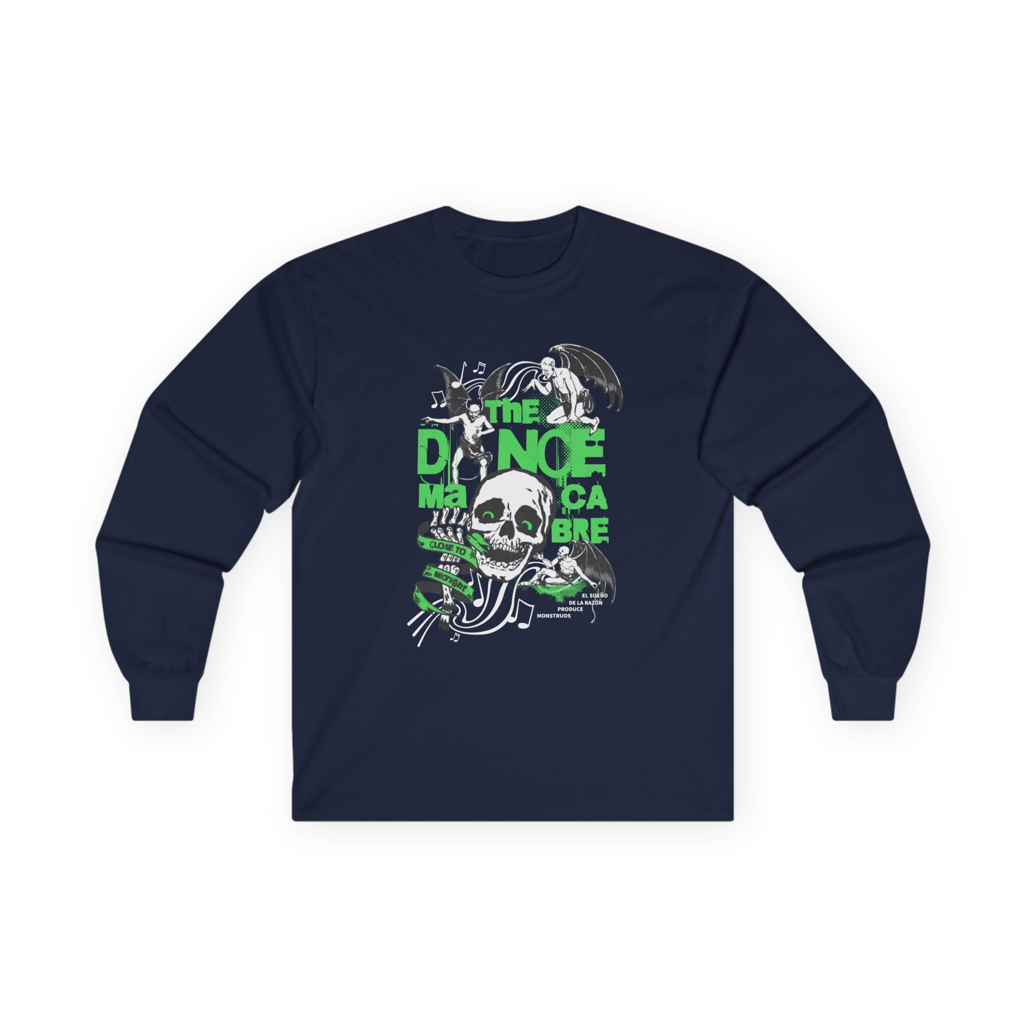 Dance Macabre Unisex Long Sleeve Tee - Halloween & Party Vibes.