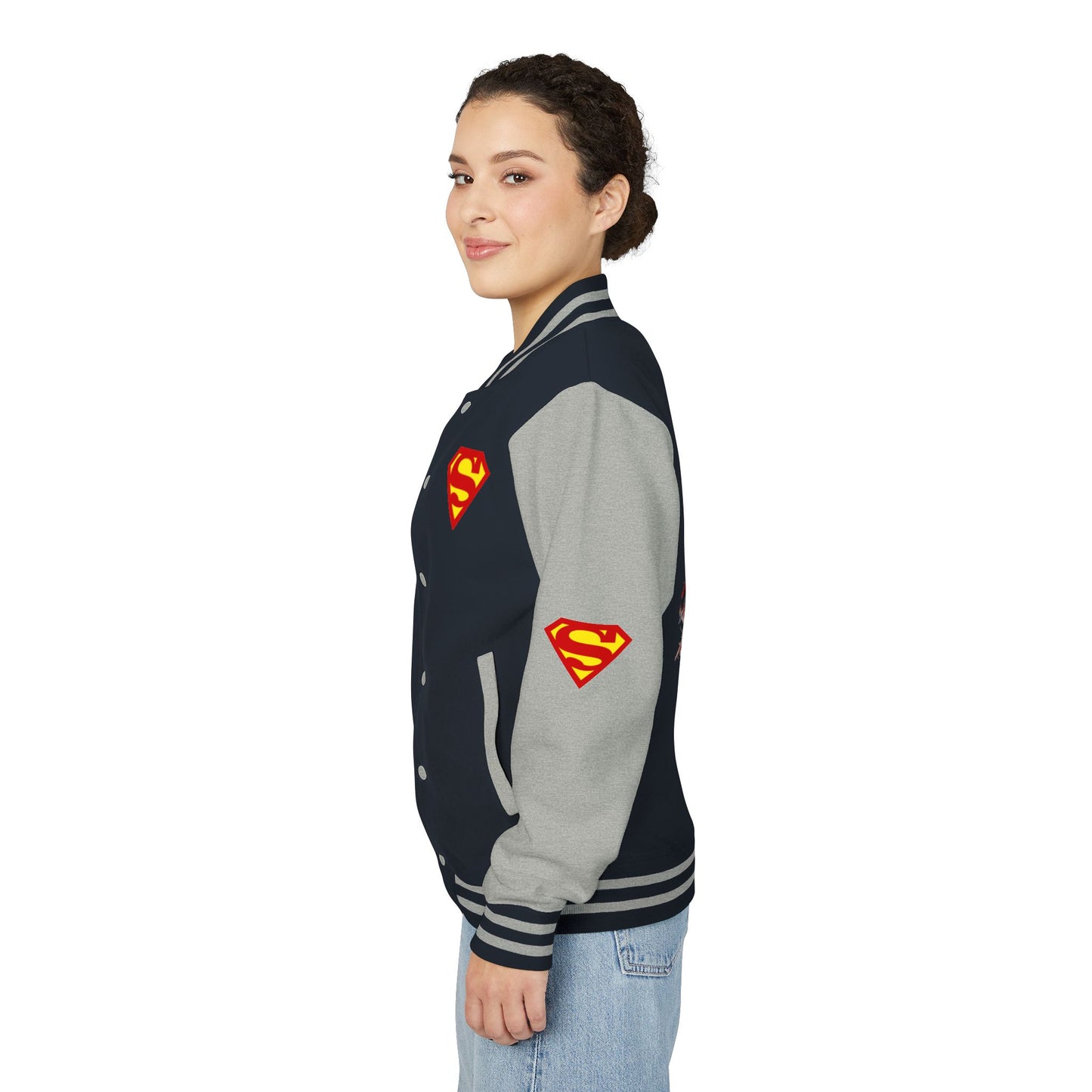 Superman Heavyweight Letterman Jacket for Fans