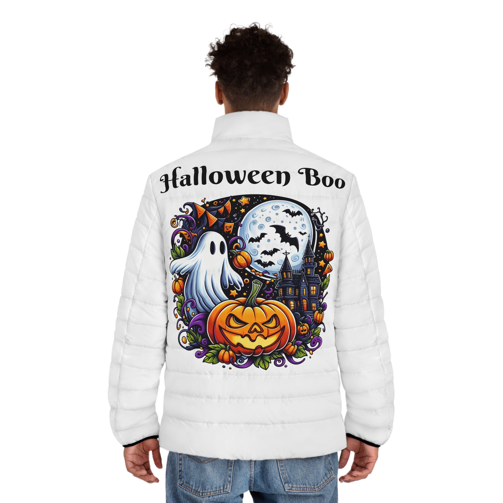 Halloween Boo Puffer Jacket