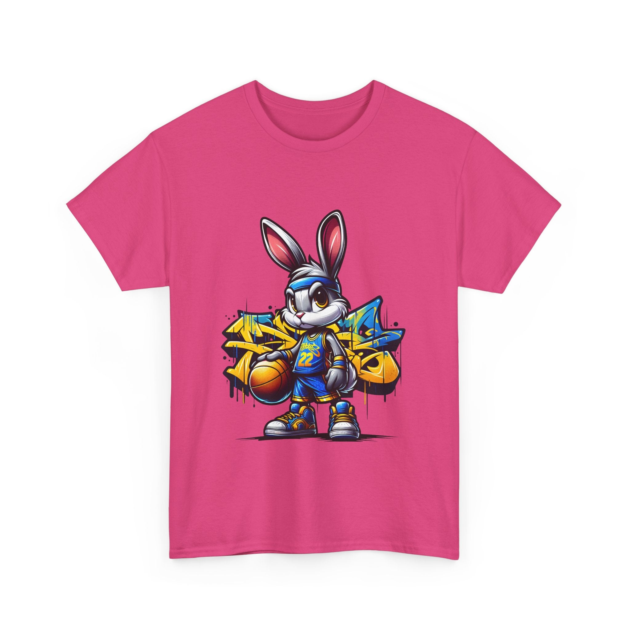 Bascket Ball Bunny Unisex Heavy Cotton Tee