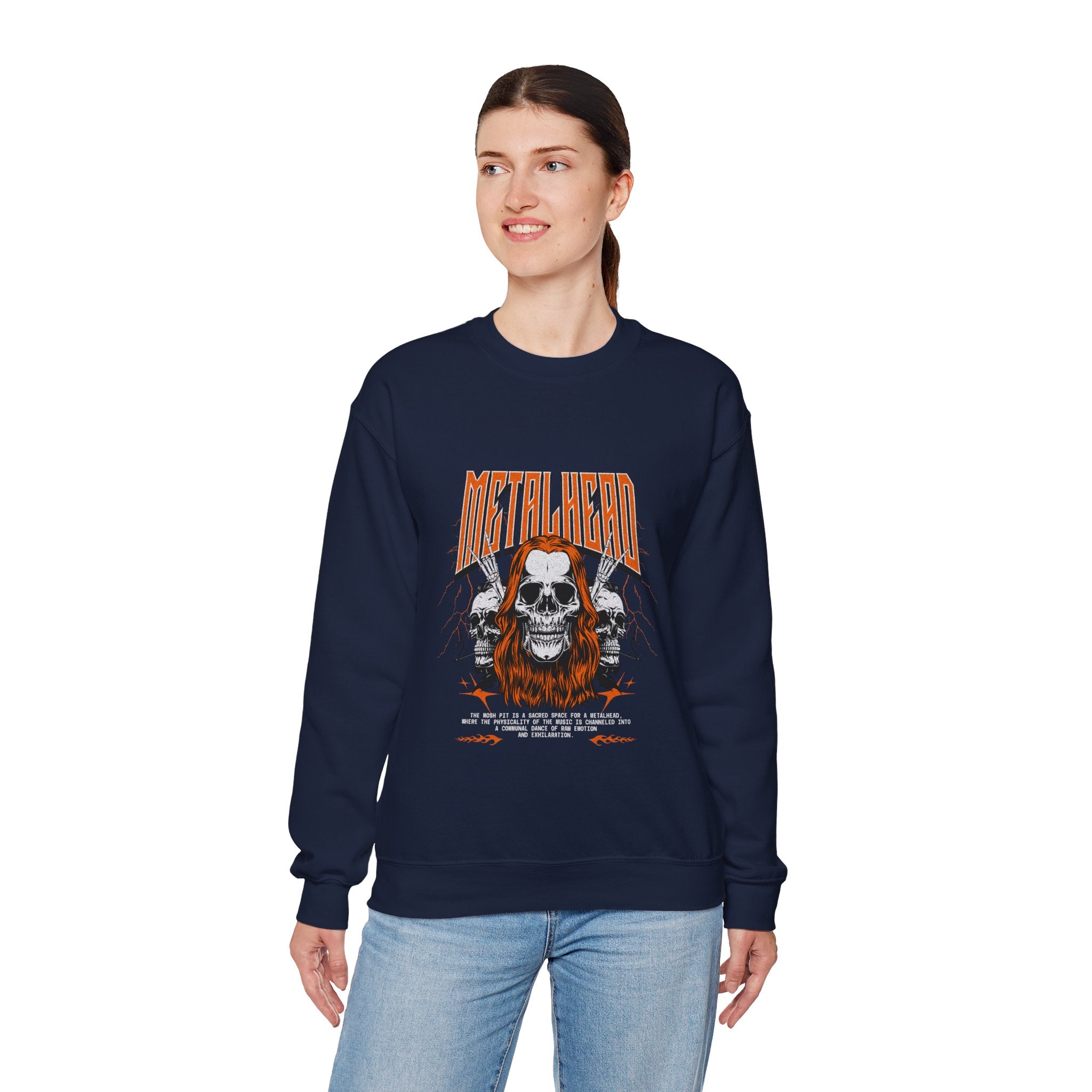 Metalhead Crewneck Sweatshirt - Unisex Heavy Blend™ - Perfect for Rock Music Lovers