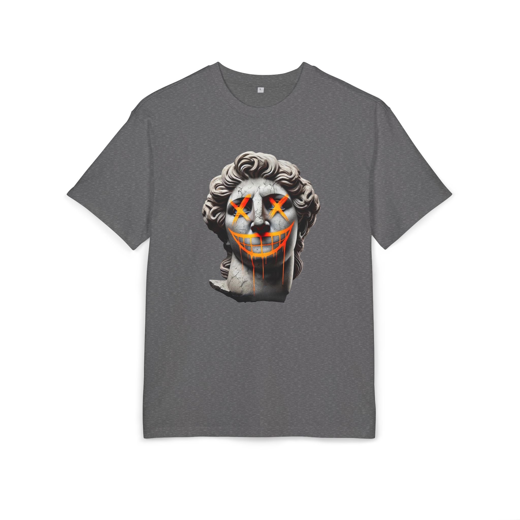 Dripping Gangsta David Oversize Tee with Distorted Statue Design