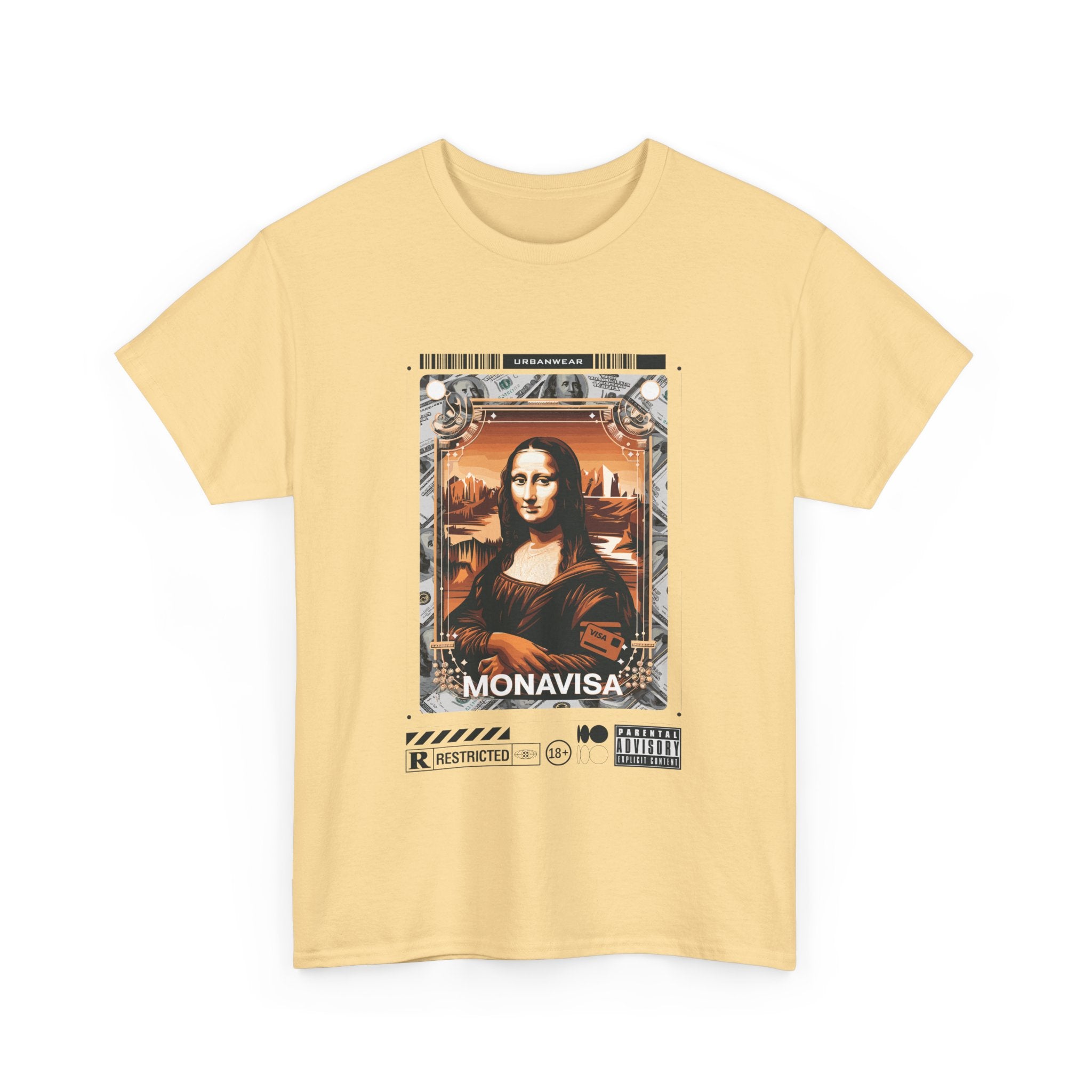 Mona Lisa Inspired Unisex Heavy Cotton Tee - Art Lover's Statement Shirt