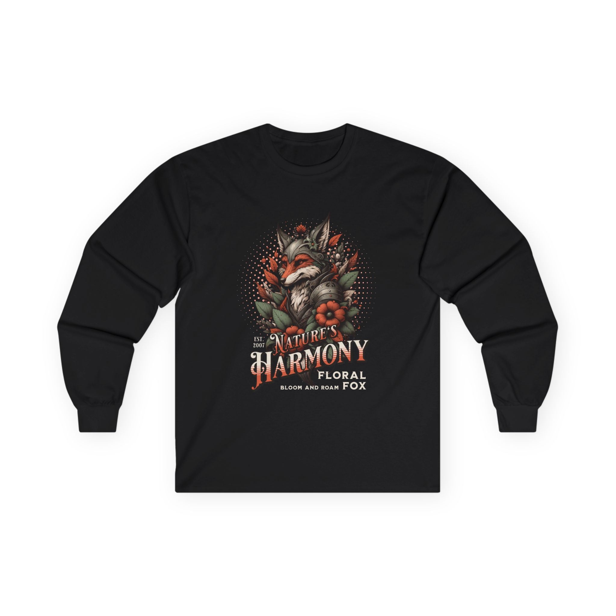 Nature's Harmony Floral Fox Long Sleeve Tee