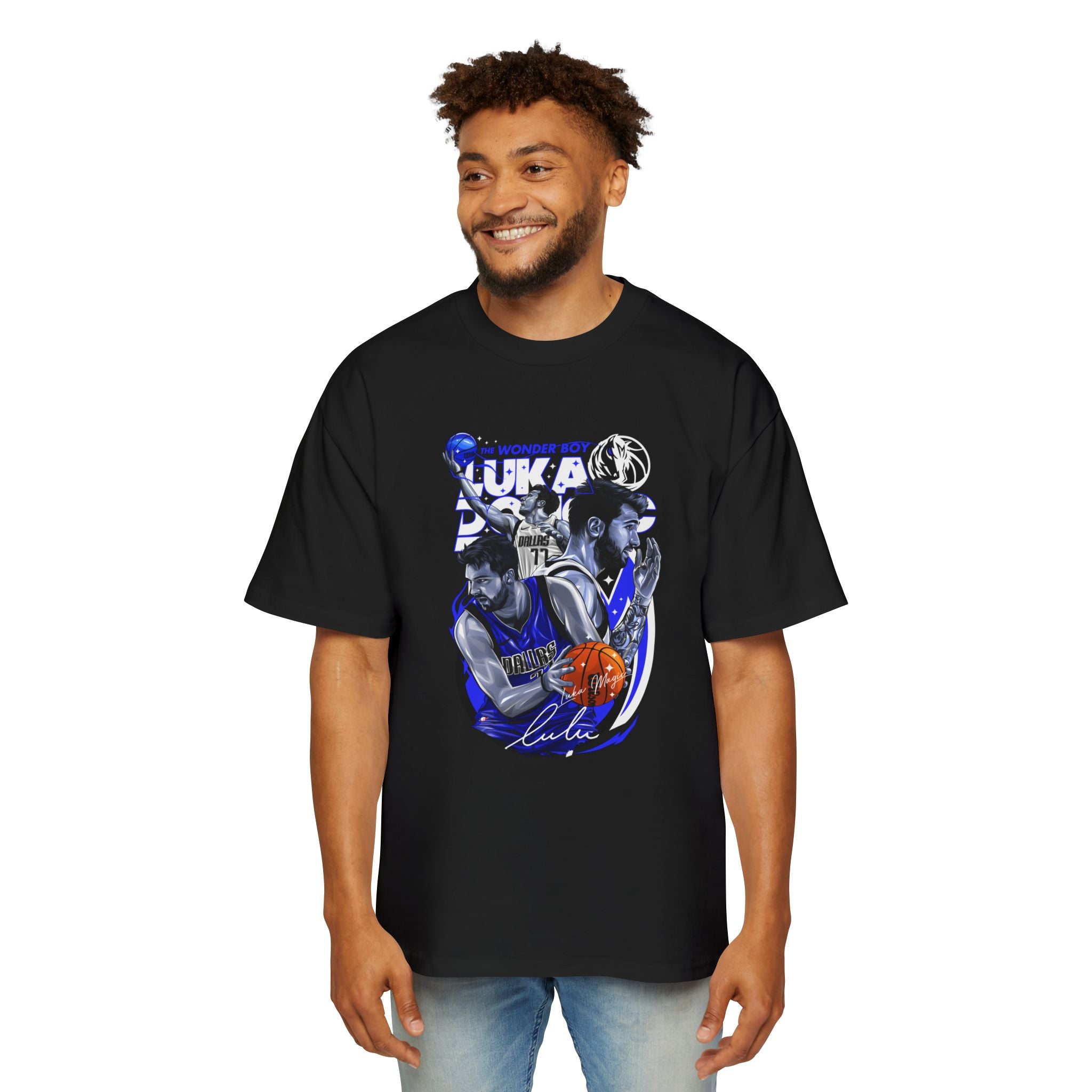 Luka Doncic Graphic Heavy Oversized Tee - Casual Sportswear for Basketball Fans