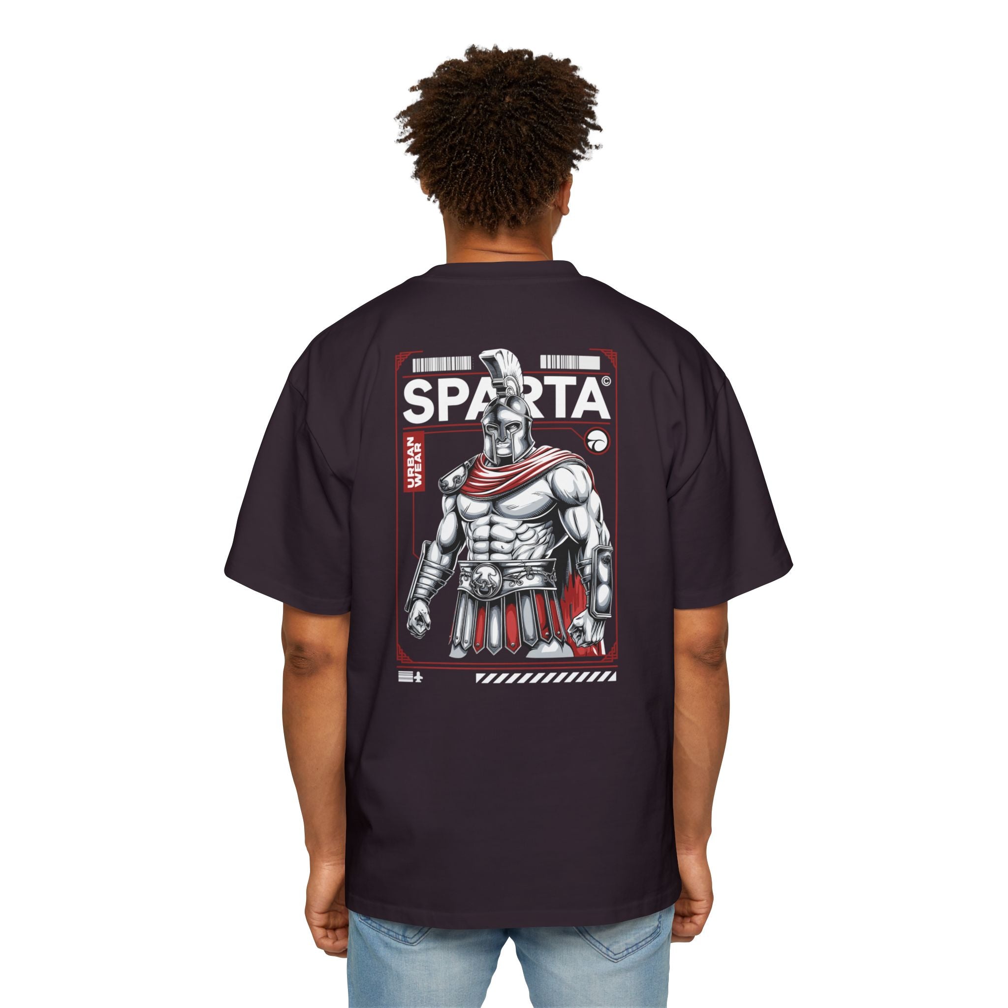 Heavy Oversized Tee - Sparta Graphic T-Shirt for Casual Style