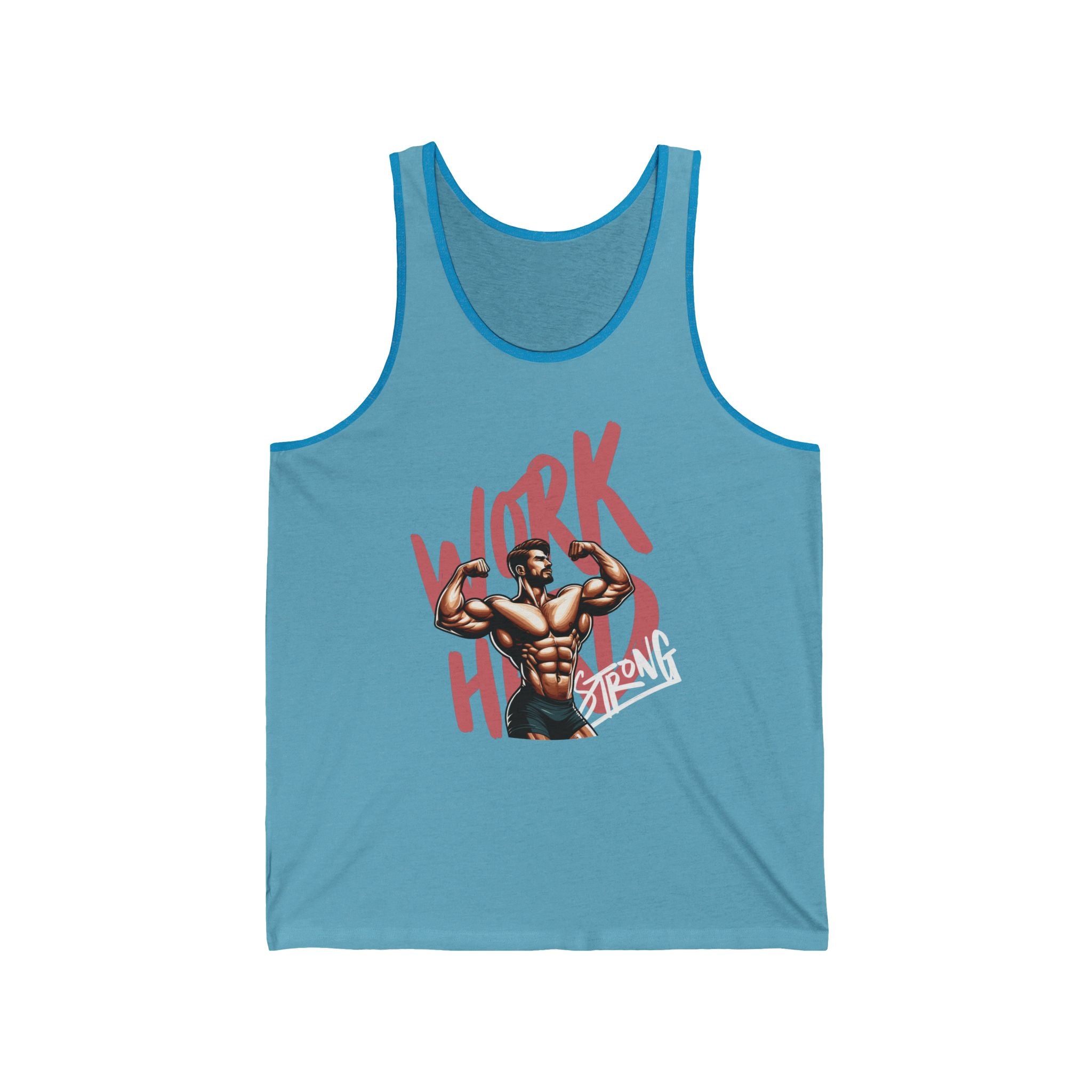 Work Hard, Train Strong Unisex Jersey Tank - Fitness Apparel
