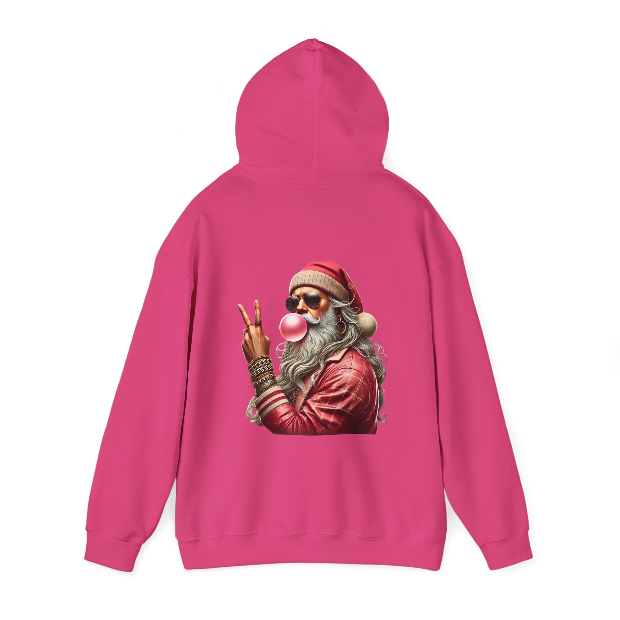 Cool Santa Bubble Gum Hoodie - Unisex Hoodie for Holiday Fun