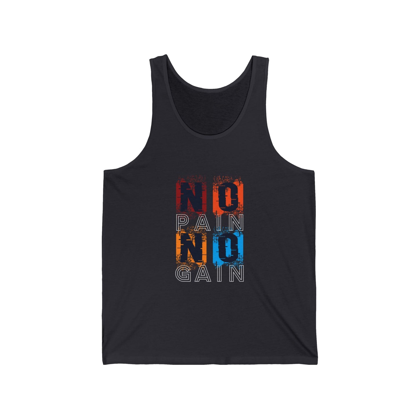 No Pain No Gain Unisex Jersey Tank - Motivational Workout Sleeveless Tee