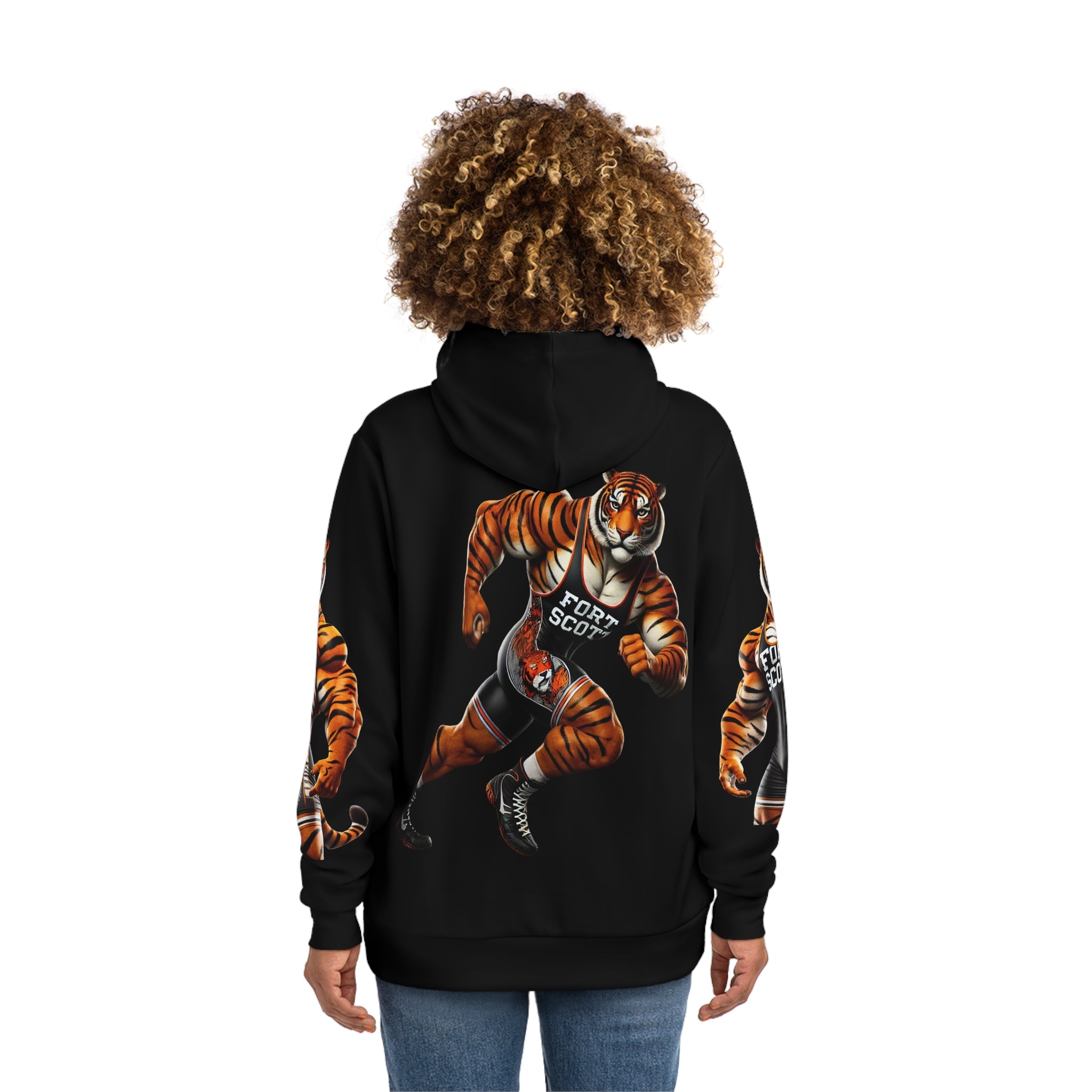 Wrestling Tiger Fashion Hoodie (AOP)