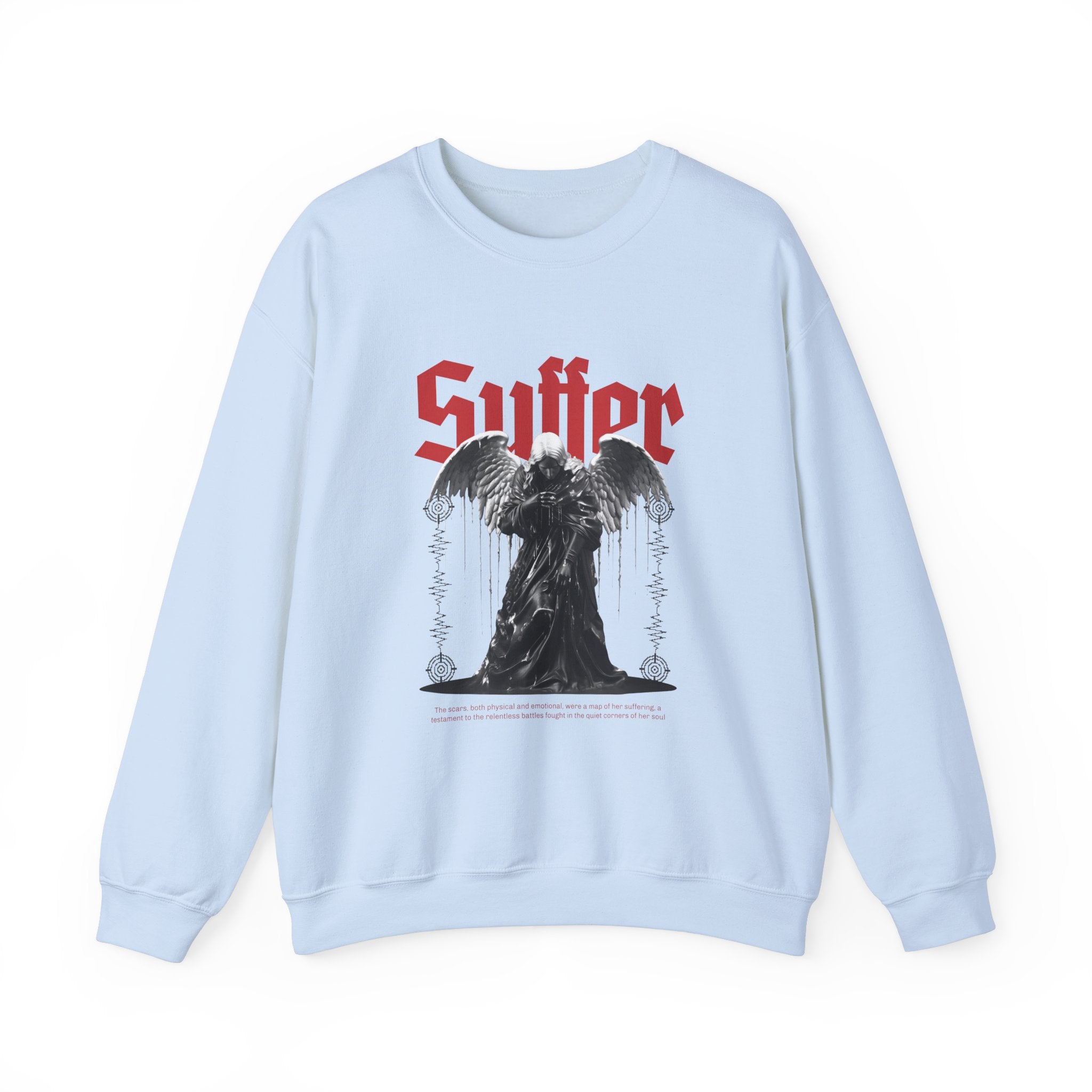 Suffer Unisex Heavy Blend Crewneck Sweatshirt - Bold Graphic Design for Gothic Style Lovers