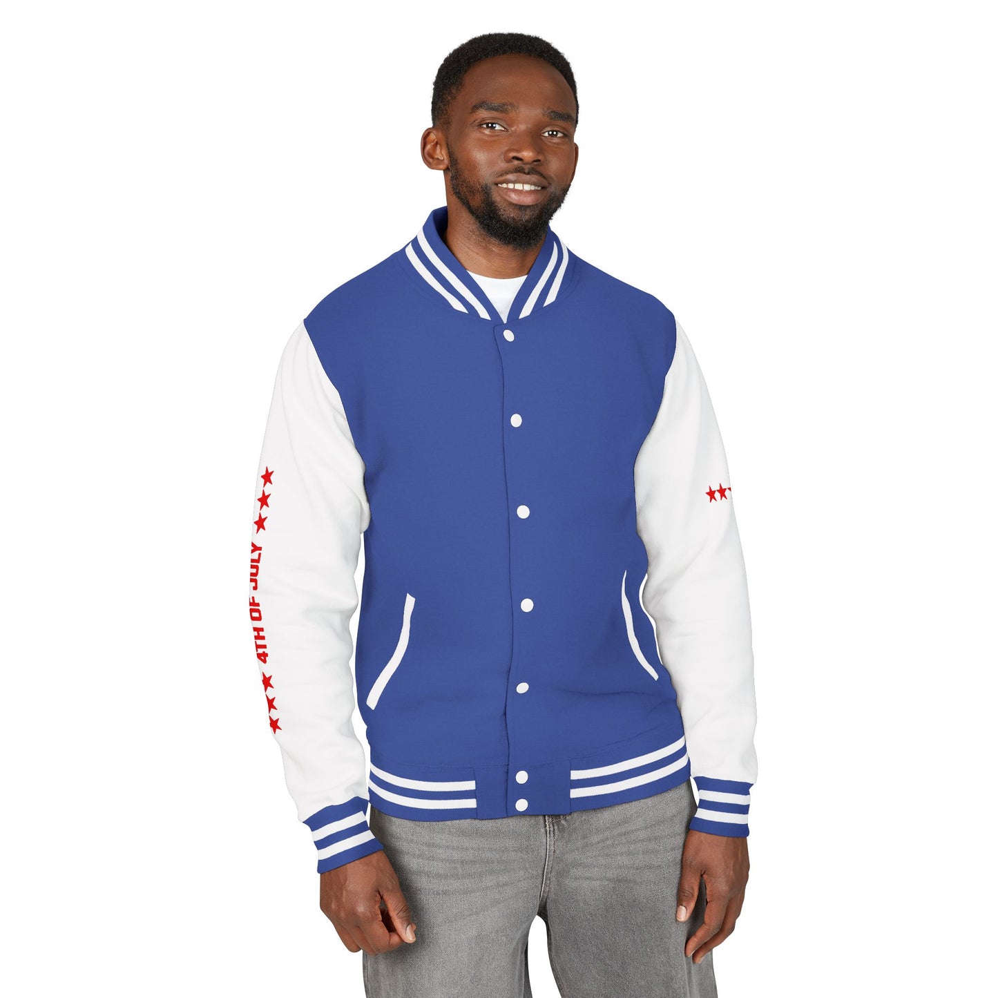 Unisex Heavyweight Letterman Jacket - Celebrate America 4th of July