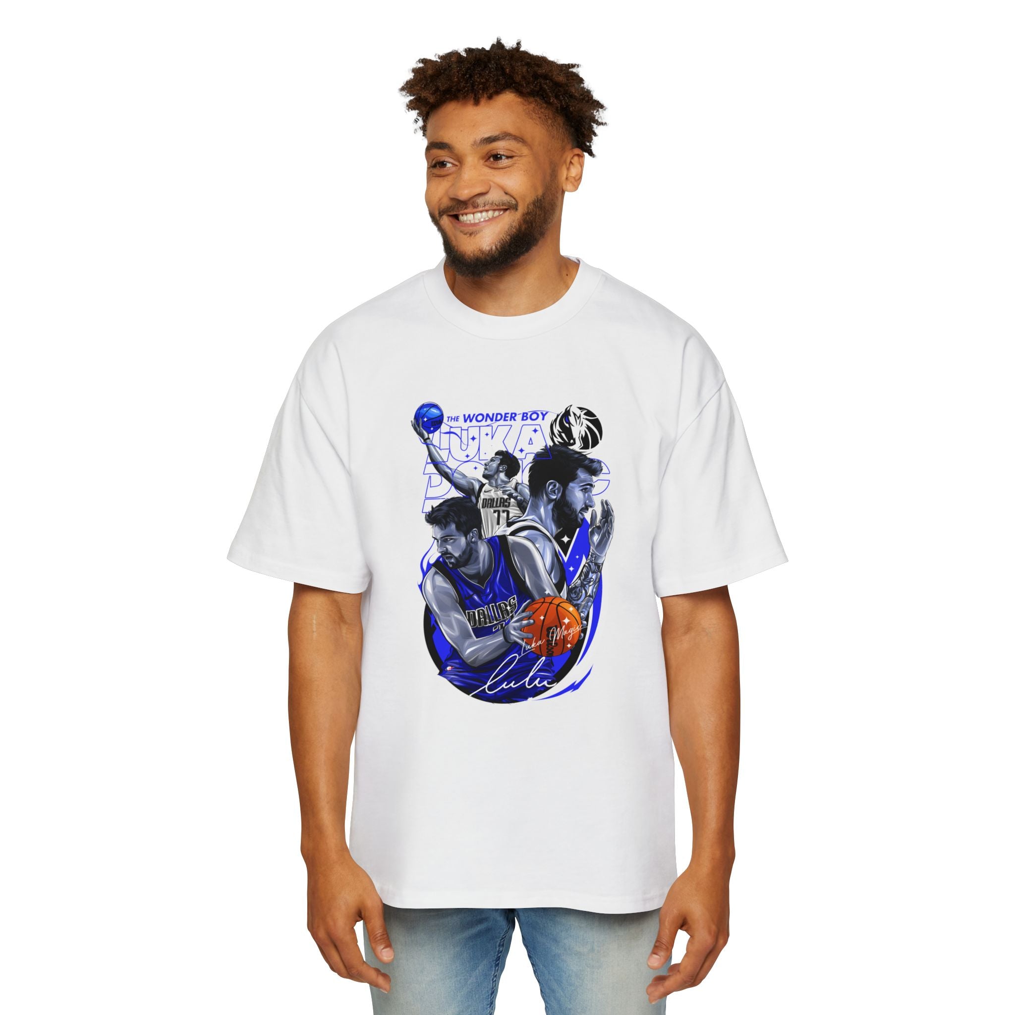 Luka Doncic Graphic Heavy Oversized Tee - Casual Sportswear for Basketball Fans
