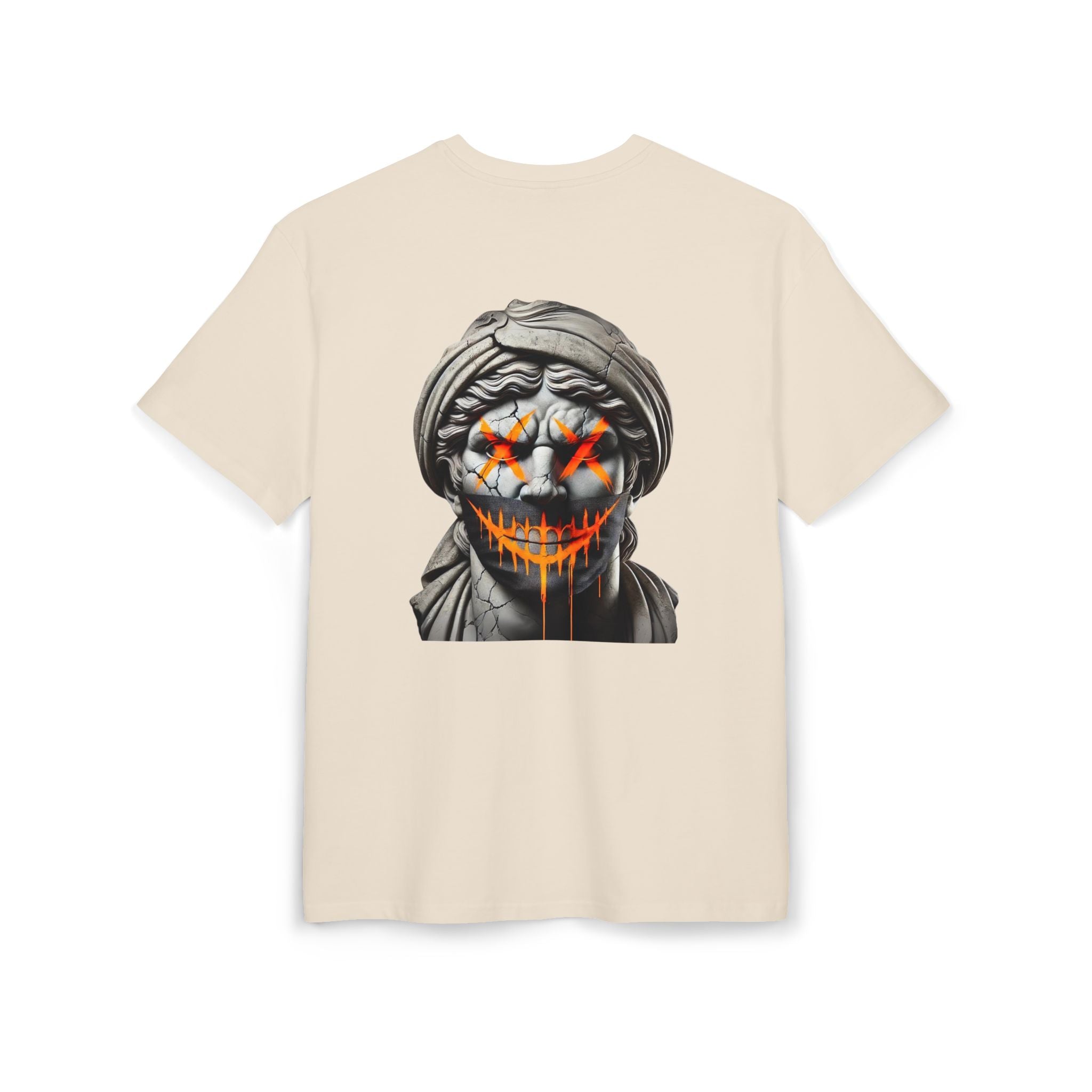 Dripping Gangsta David Oversize Tee with Distorted Statue Design
