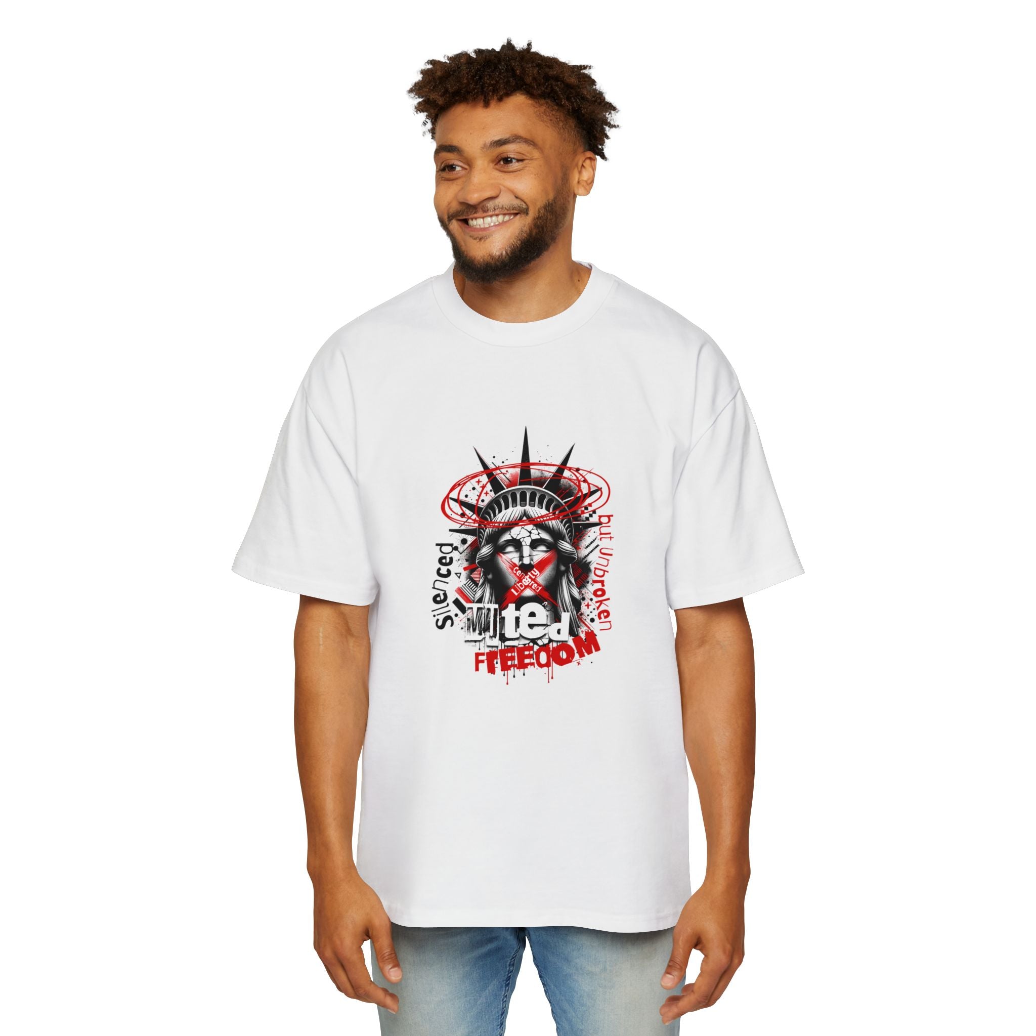 Freedom Statement Oversized Tee for Men