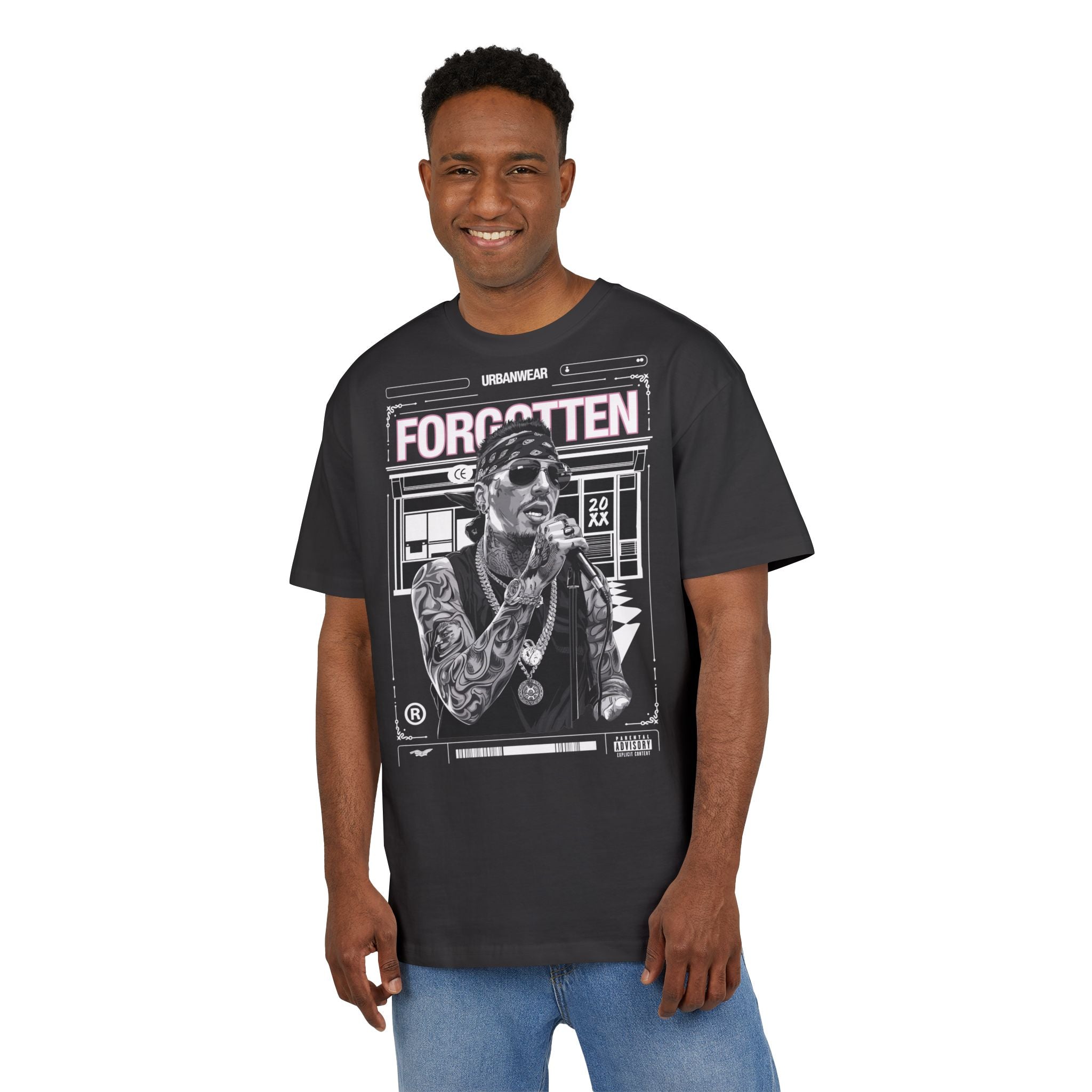 Urban Vibe Oversized Tee - "Forgotten" Graphic Design for Streetwear Enthusiasts