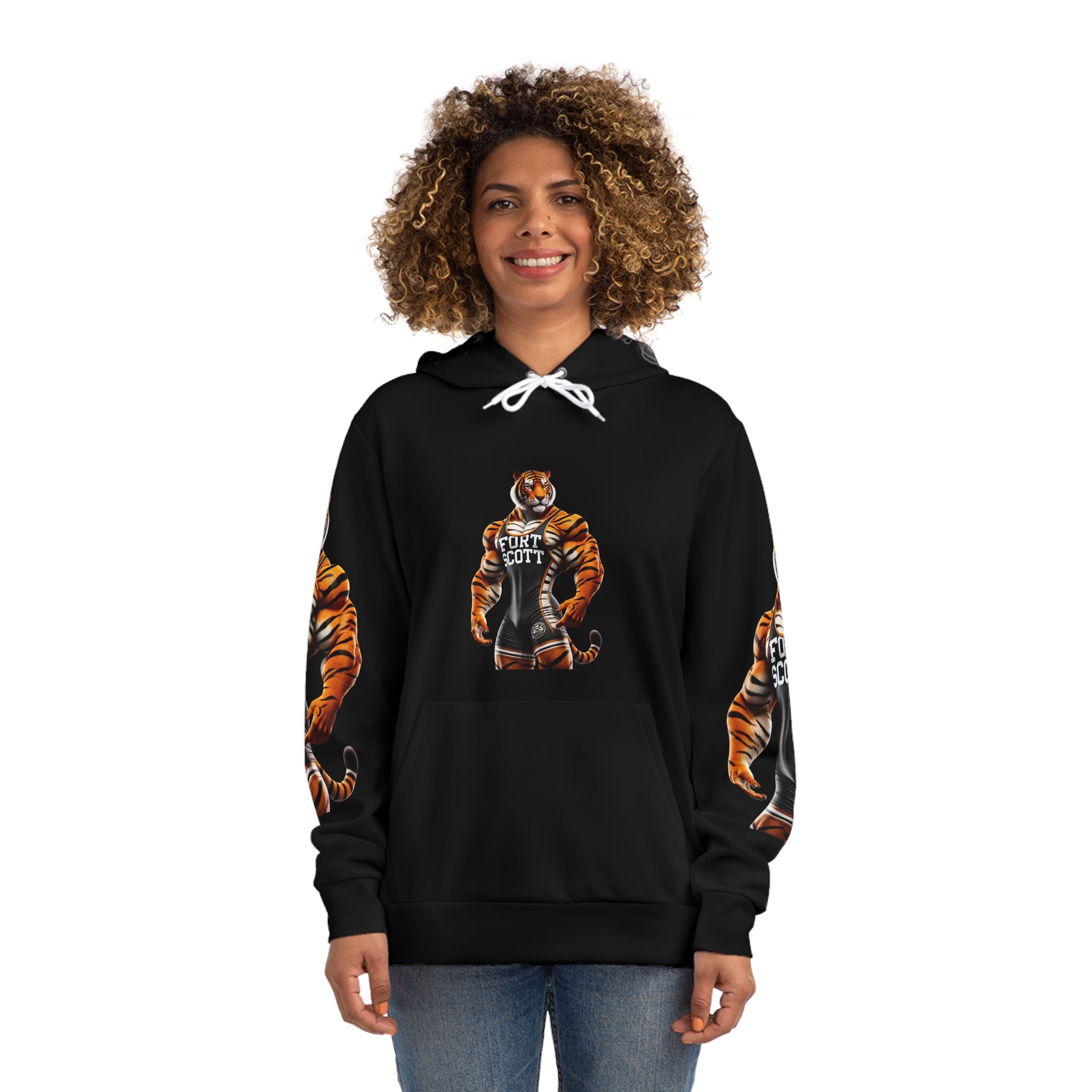 Wrestling Tiger Fashion Hoodie (AOP)