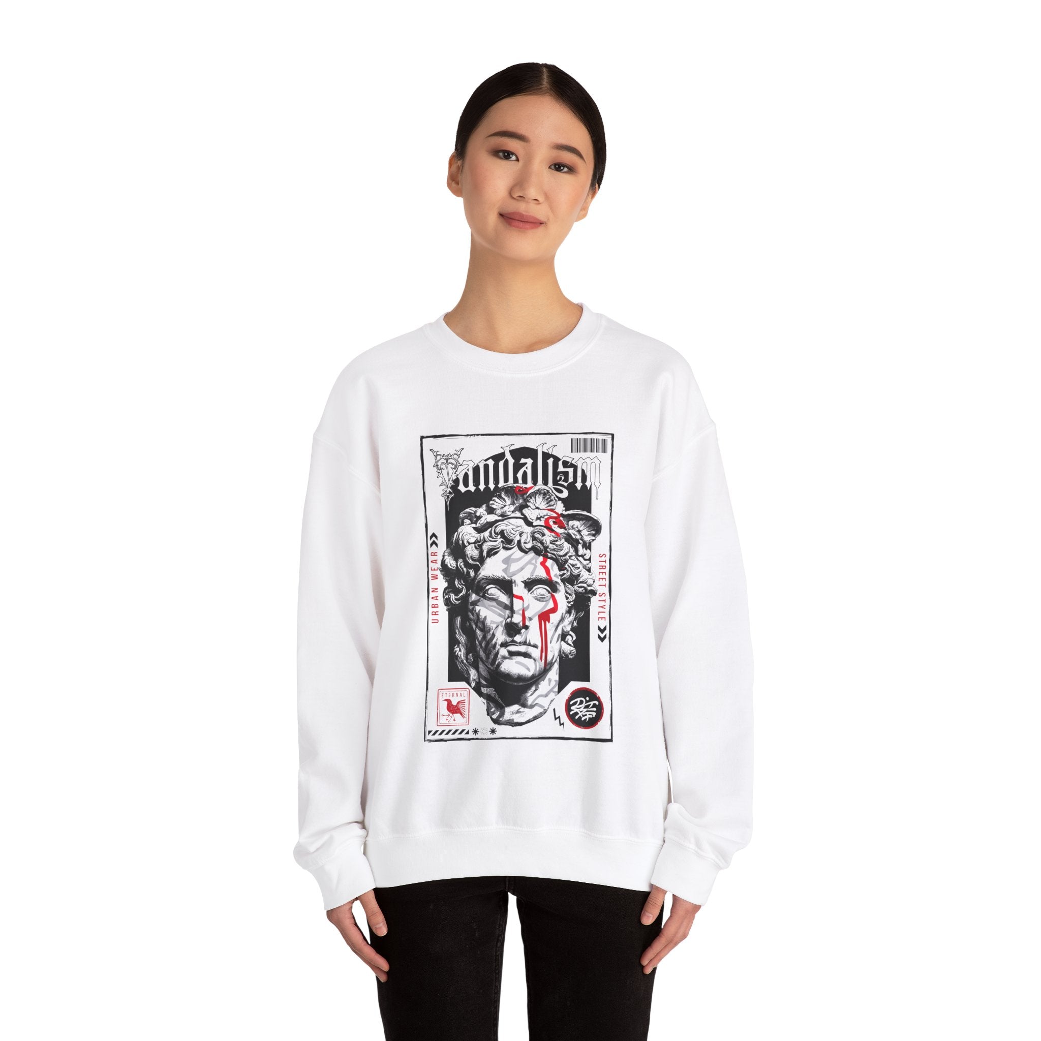 Vandalism Graphic Unisex Crewneck Sweatshirt - Edgy Street Style