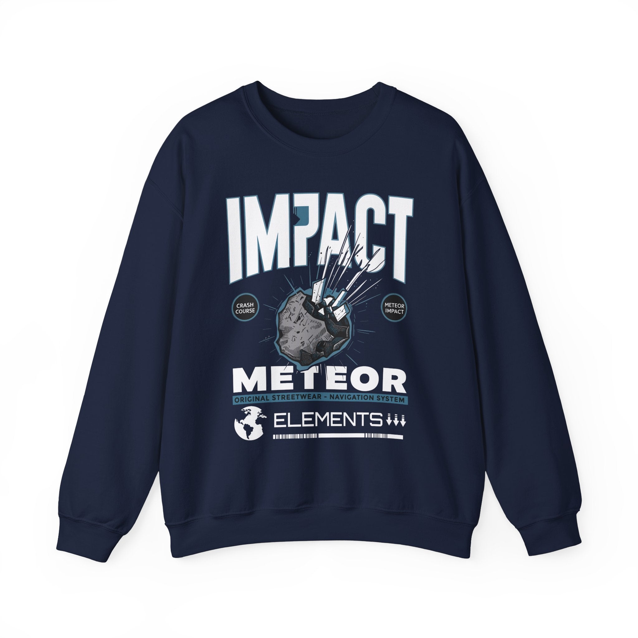Impact Meteor Unisex Crewneck Sweatshirt - Casual Streetwear for Space Lovers