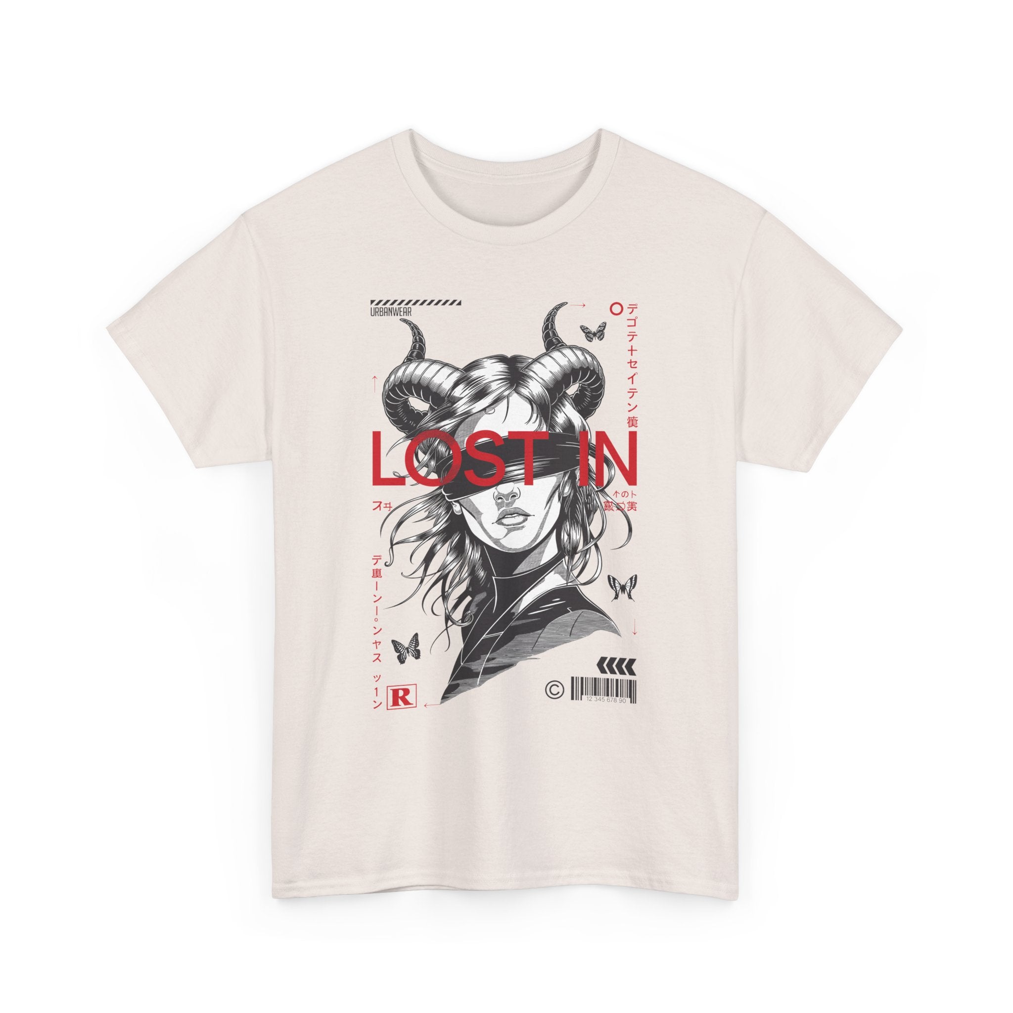 Lost In Unisex Heavy Cotton Tee - Artistic Graphic Tee for Creative Spirits