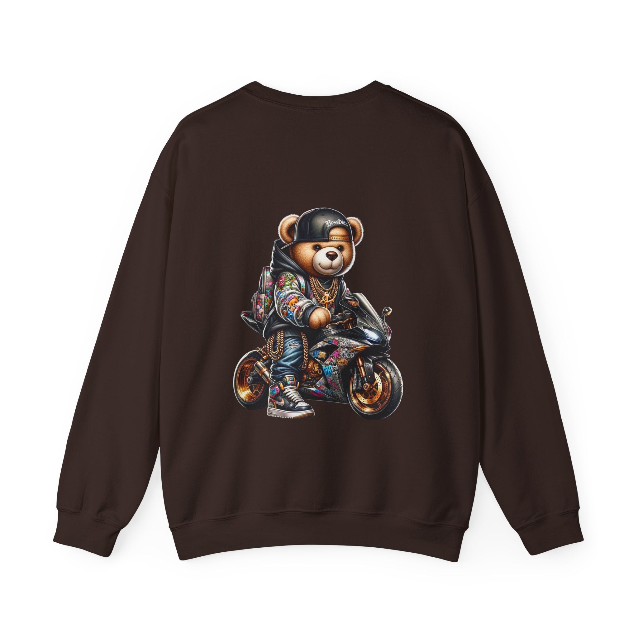 Gangsta Biker Teddy Bear Unisex Sweatshirt