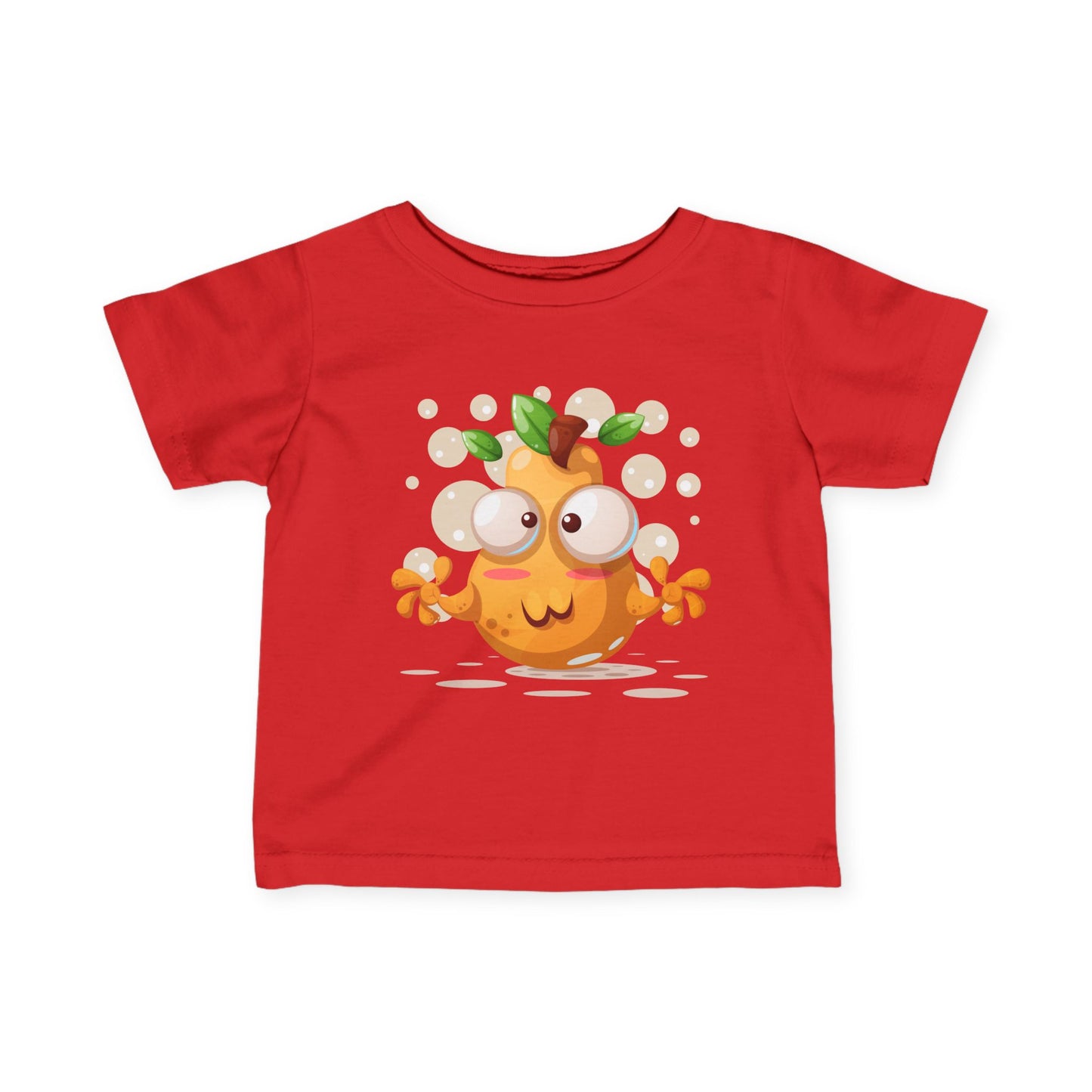 Cute Pineapple Cartoon Infant Tee - Fun Bright Jersey Shirt for Kids