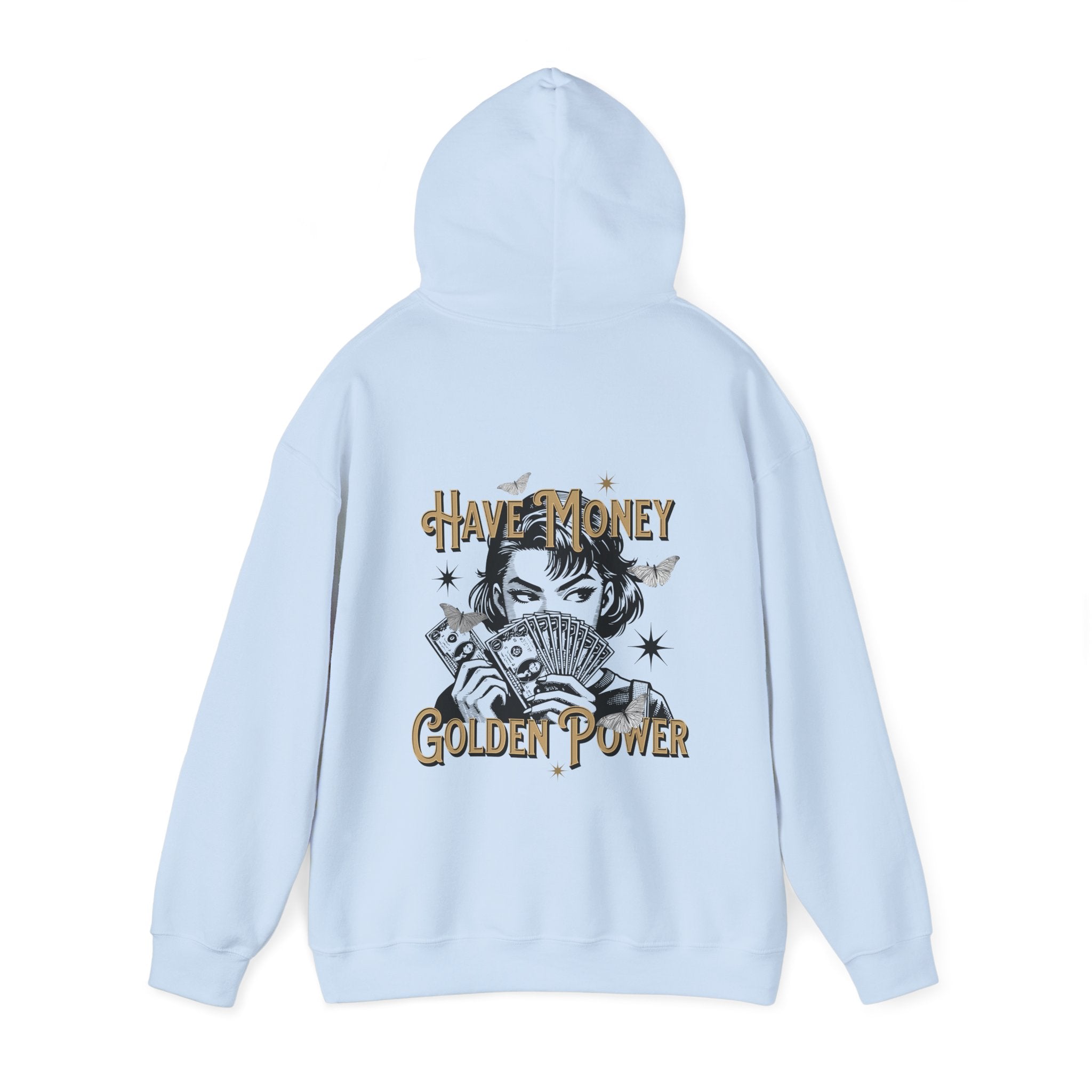 Have Money, Golden Power Graphic Unisex Heavy Blend™ Hooded Sweatshirt -