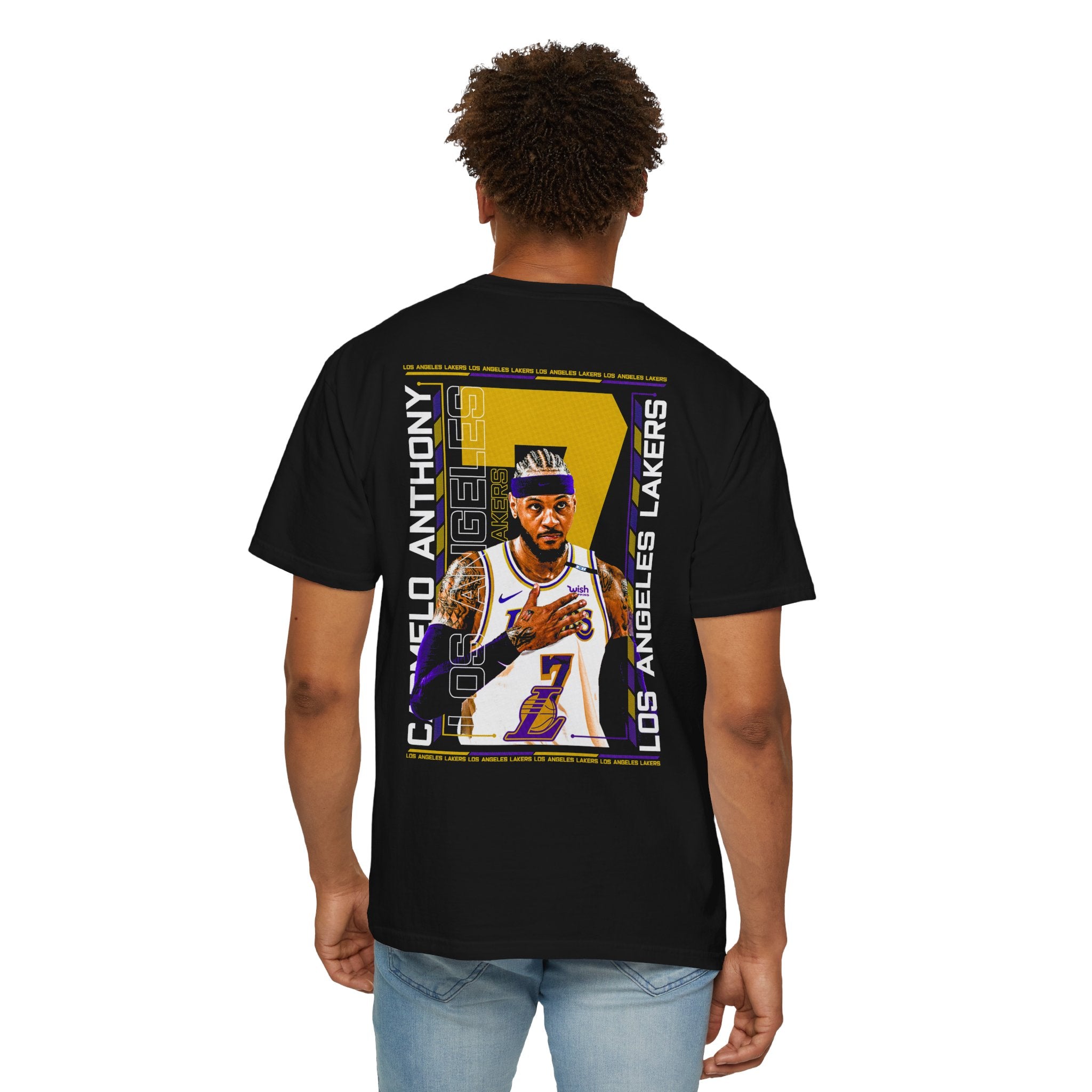 Unisex Lakers Graphic T-Shirt - Celebrate Team Spirit with Carmelo Anthony Design