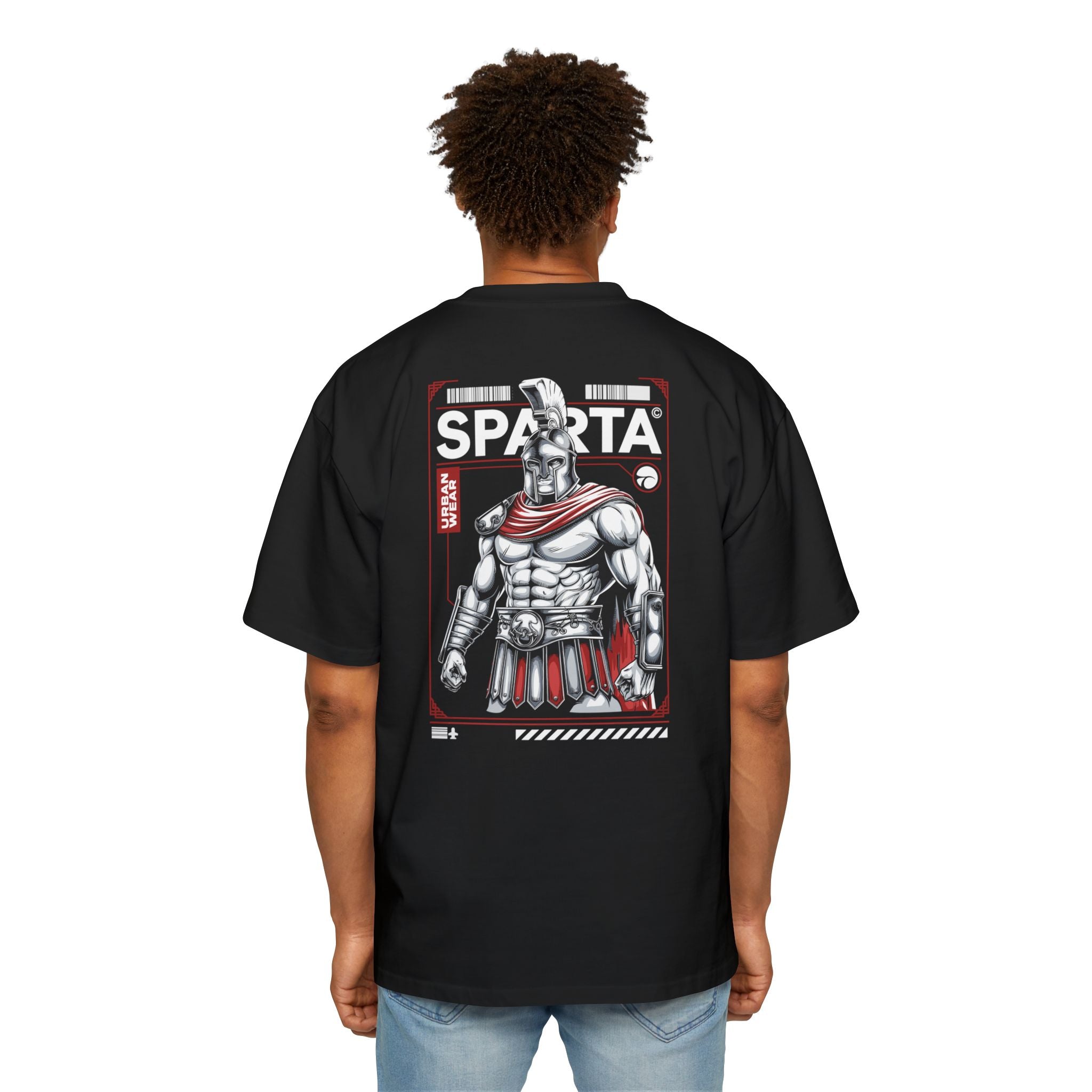 Heavy Oversized Tee - Sparta Graphic T-Shirt for Casual Style
