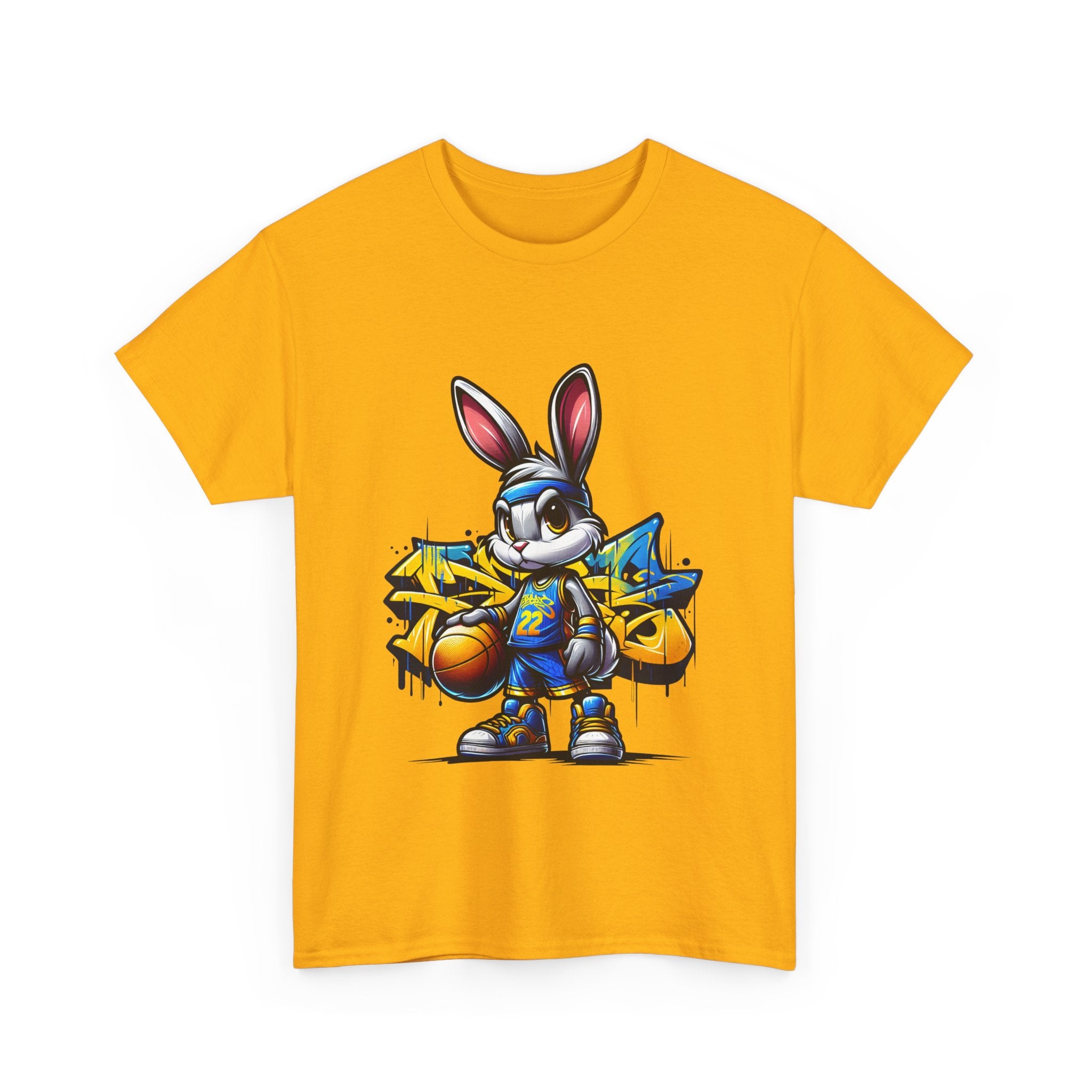 Bascket Ball Bunny Unisex Heavy Cotton Tee