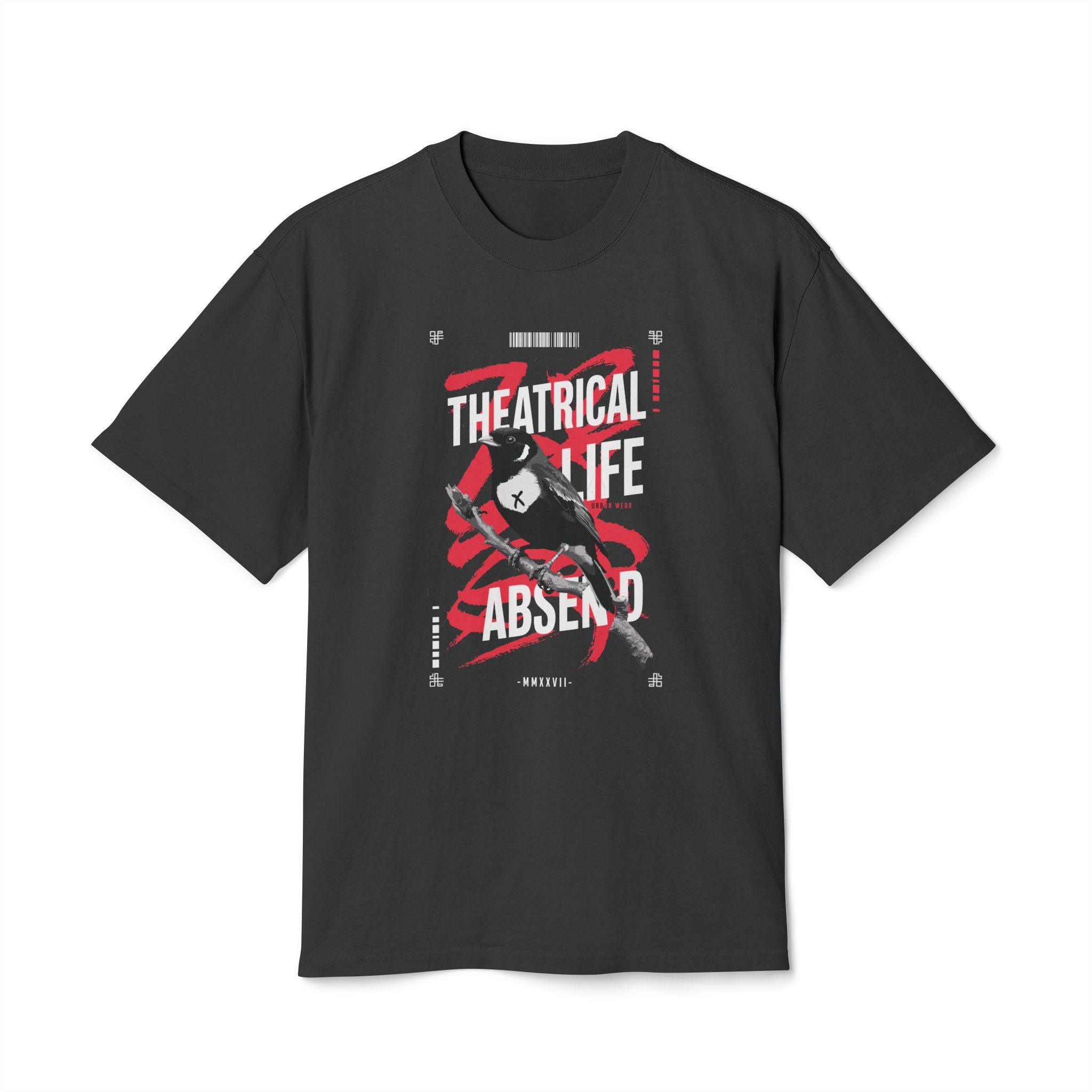 Unisex Heavy Faded Tee - Theatrical Life Absence Graphic Shirt