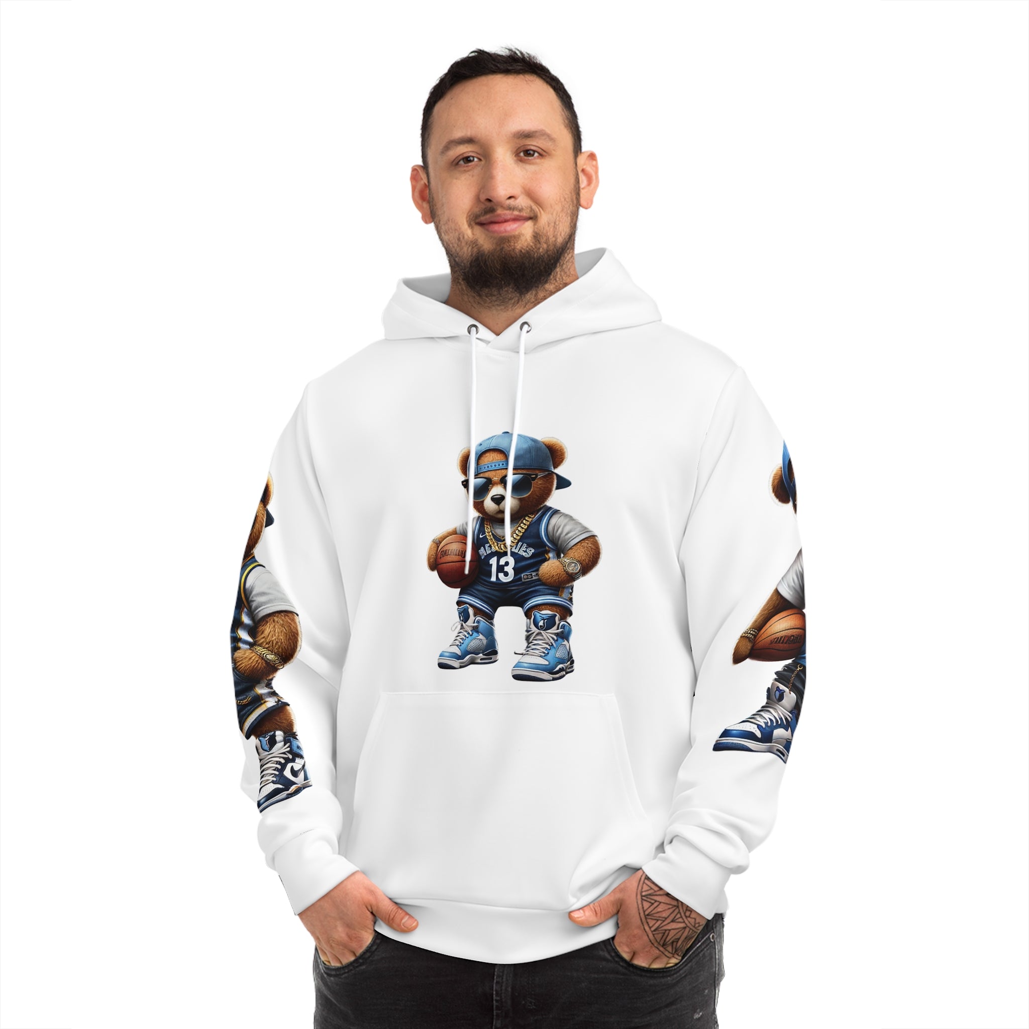 Basketball Teddy Fashion Hoodie (AOP)