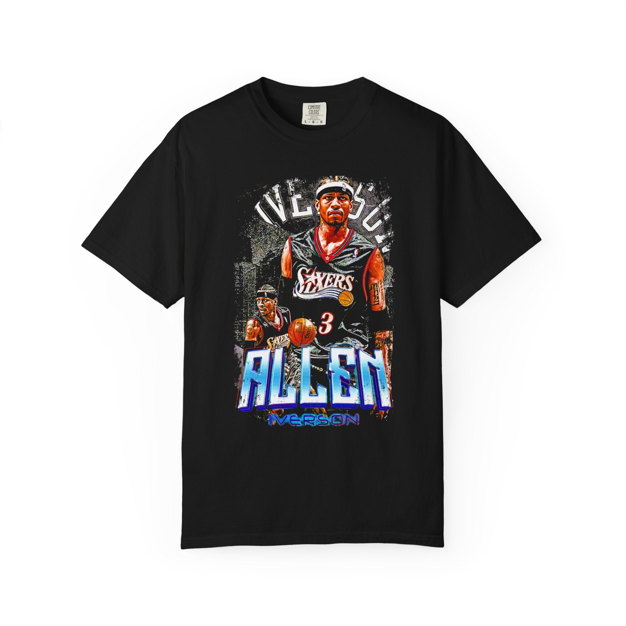 Vintage Allen-Iverson Basketball Graphic Tee - Unisex Garment-Dyed T-Shirt
