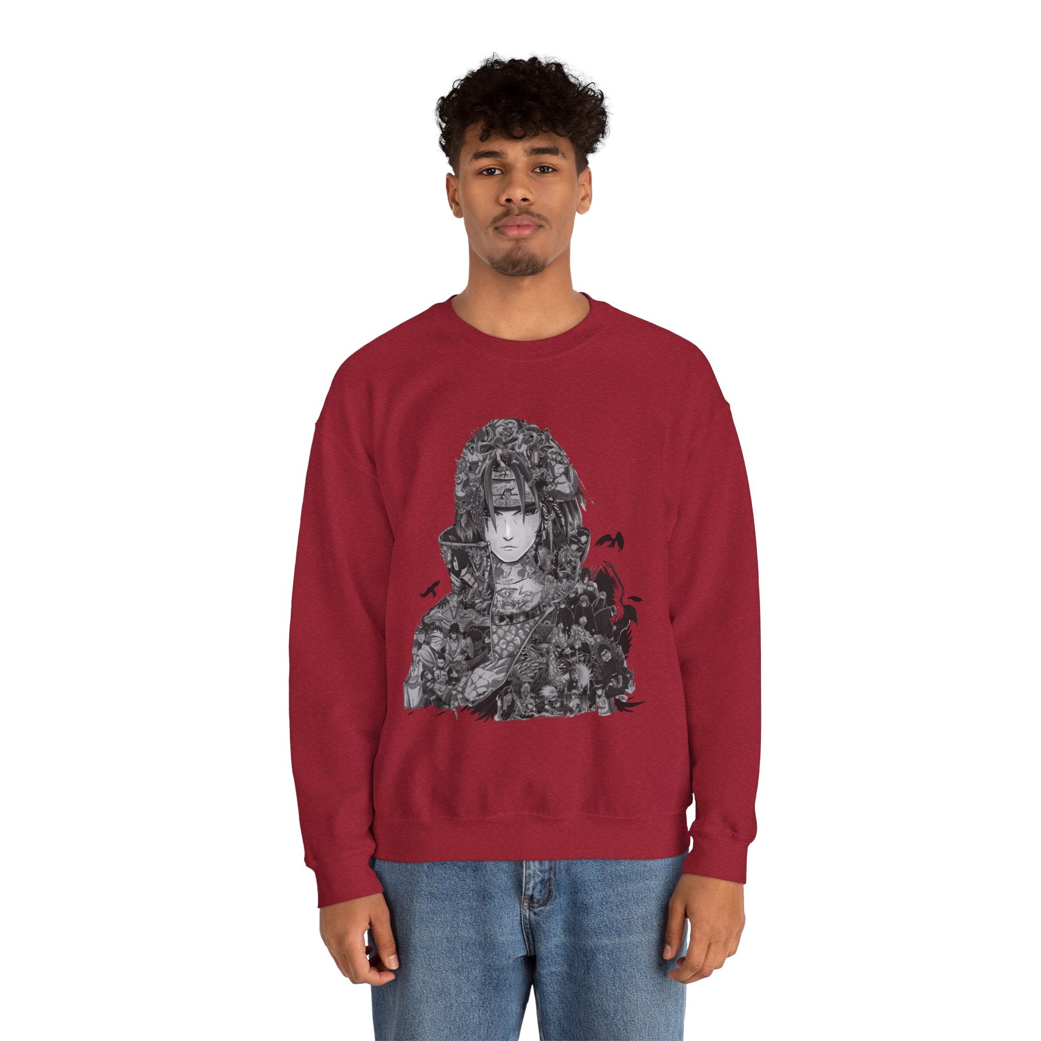 Unisex Heavy Blend™ Crewneck Sweatshirt with Artistic Warrior Design