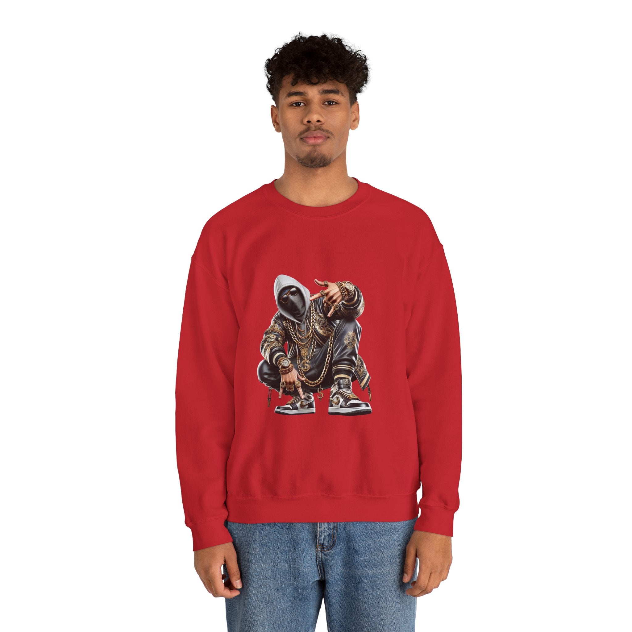 Urban Style Crewneck Sweatshirt - Hip-Hop Inspired Graphic