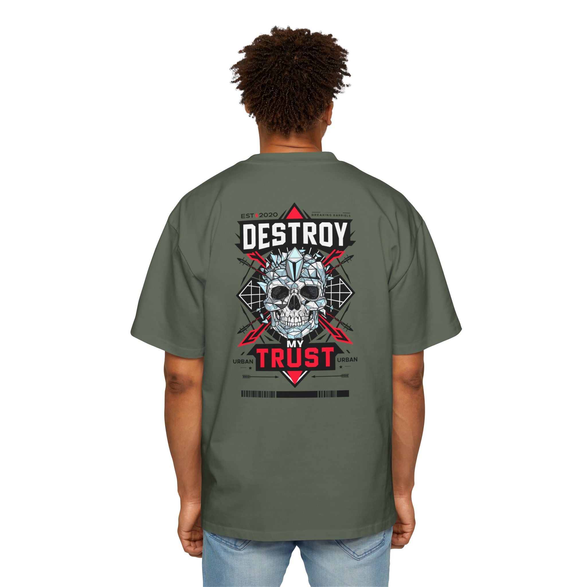 Urban Graphic Tee - "DESTROY MY TRUST" Skull Design