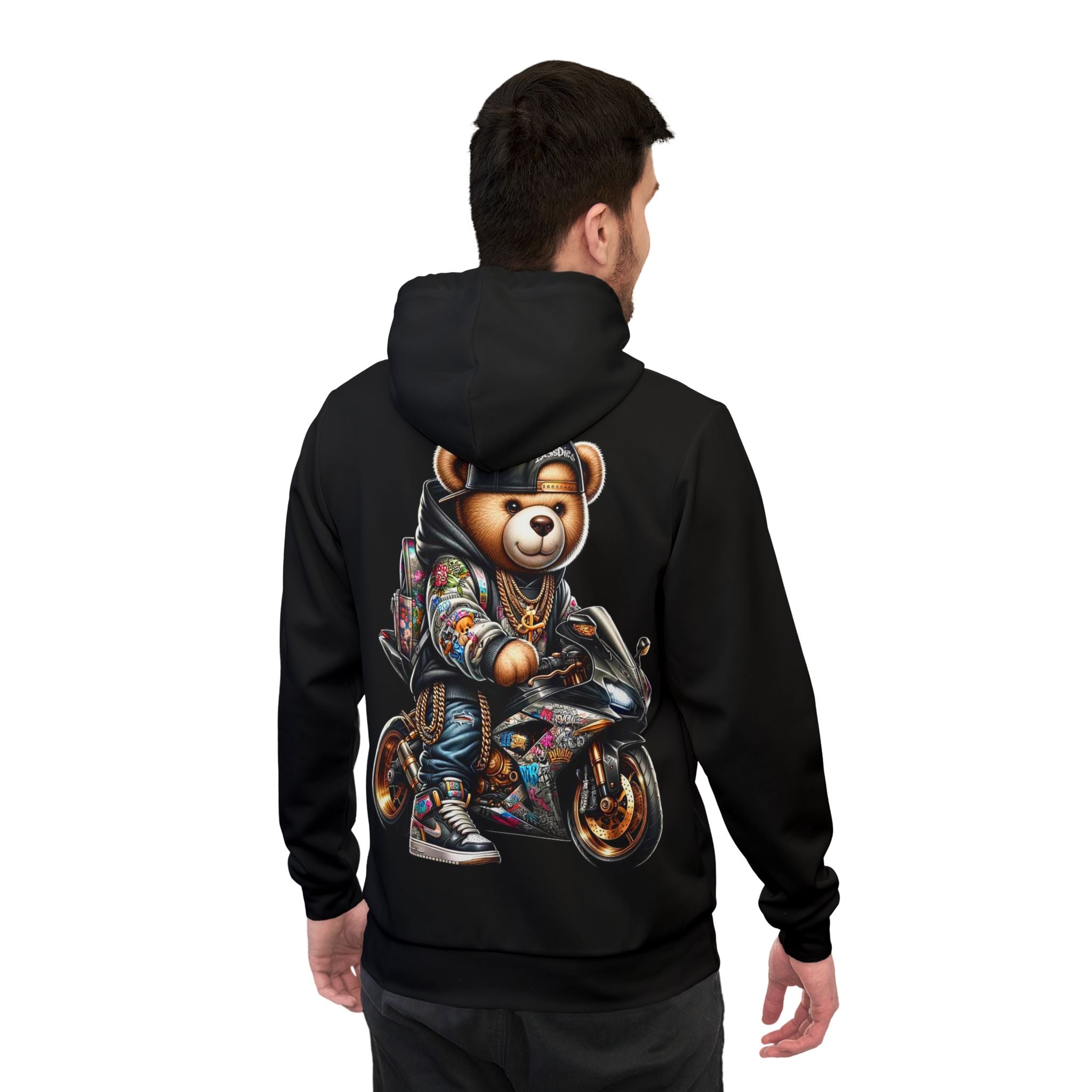 Gangsta Biker Teddy Bear Hoodie